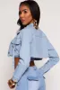 Daisy Cargo Pocket Cropped Jean Jacket sold by Rainbow