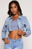 Daisy Cargo Pocket Cropped Jean Jacket sold by Rainbow