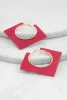 Geometric Square Insert Hoop Earrings sold by Rainbow