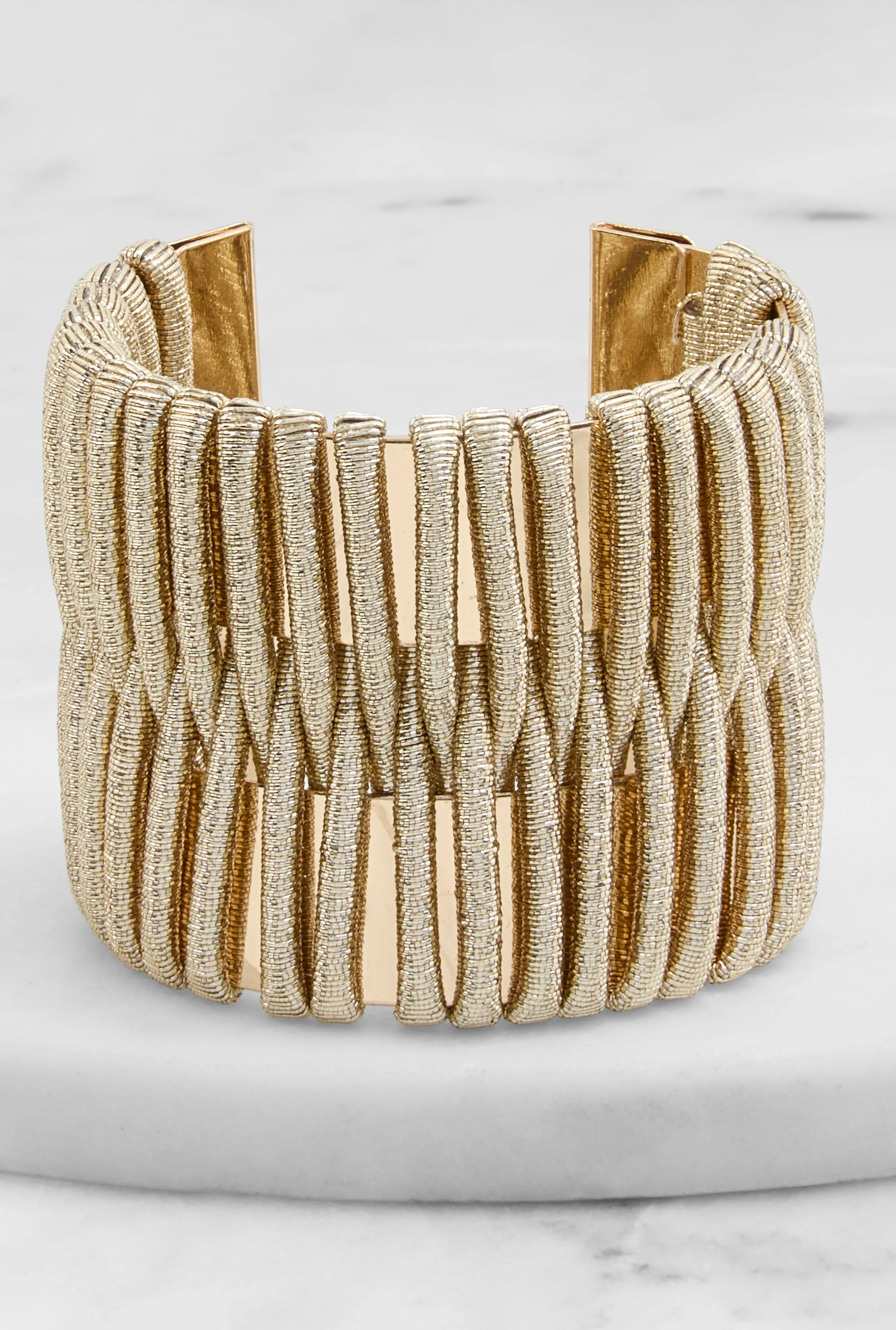 Metallic Corded Cuff Bracelet sold by Rainbow product image thumbnail 2