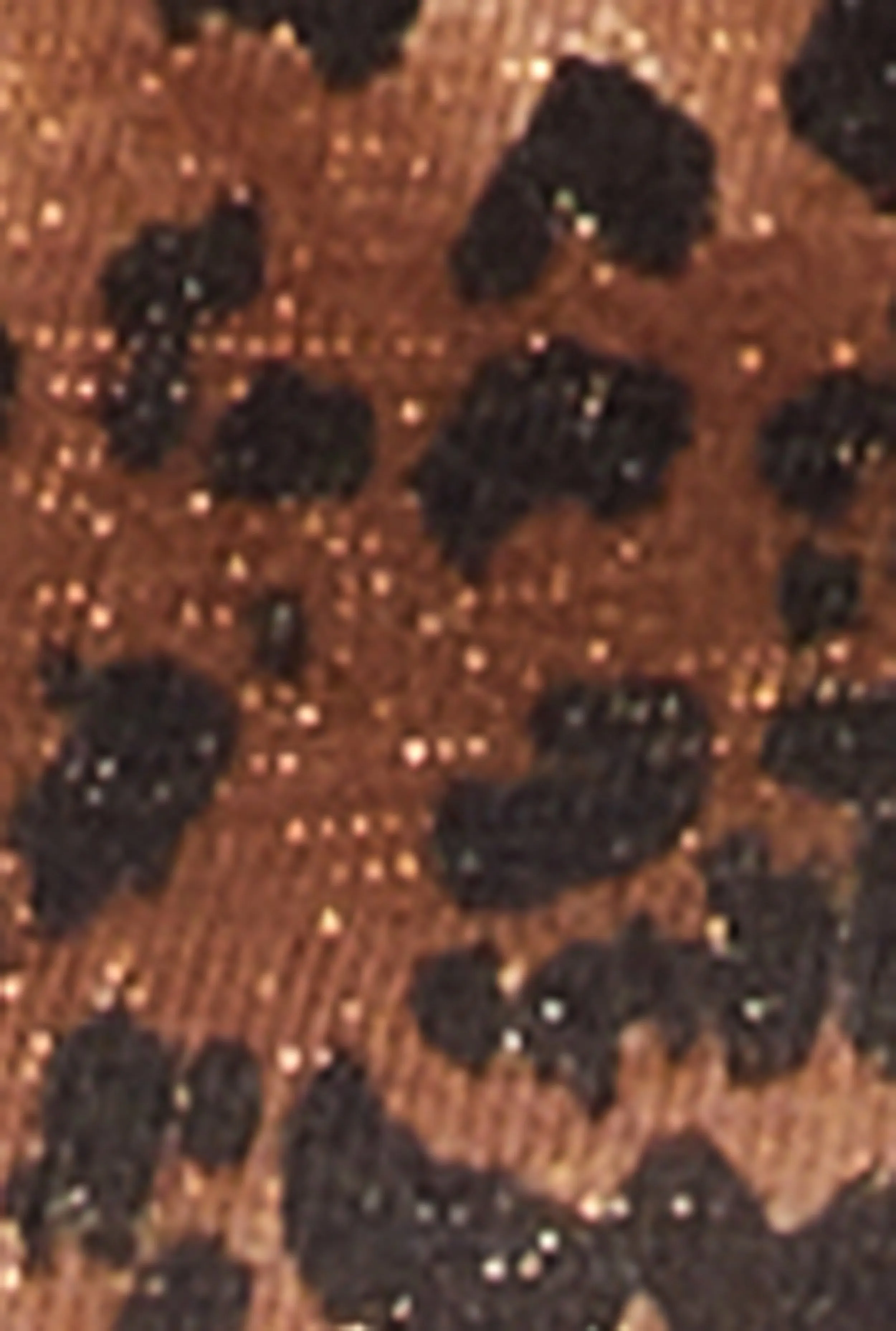 Lurex Leopard Print Key Hole Detail Crop Top sold by Rainbow product image thumbnail 4