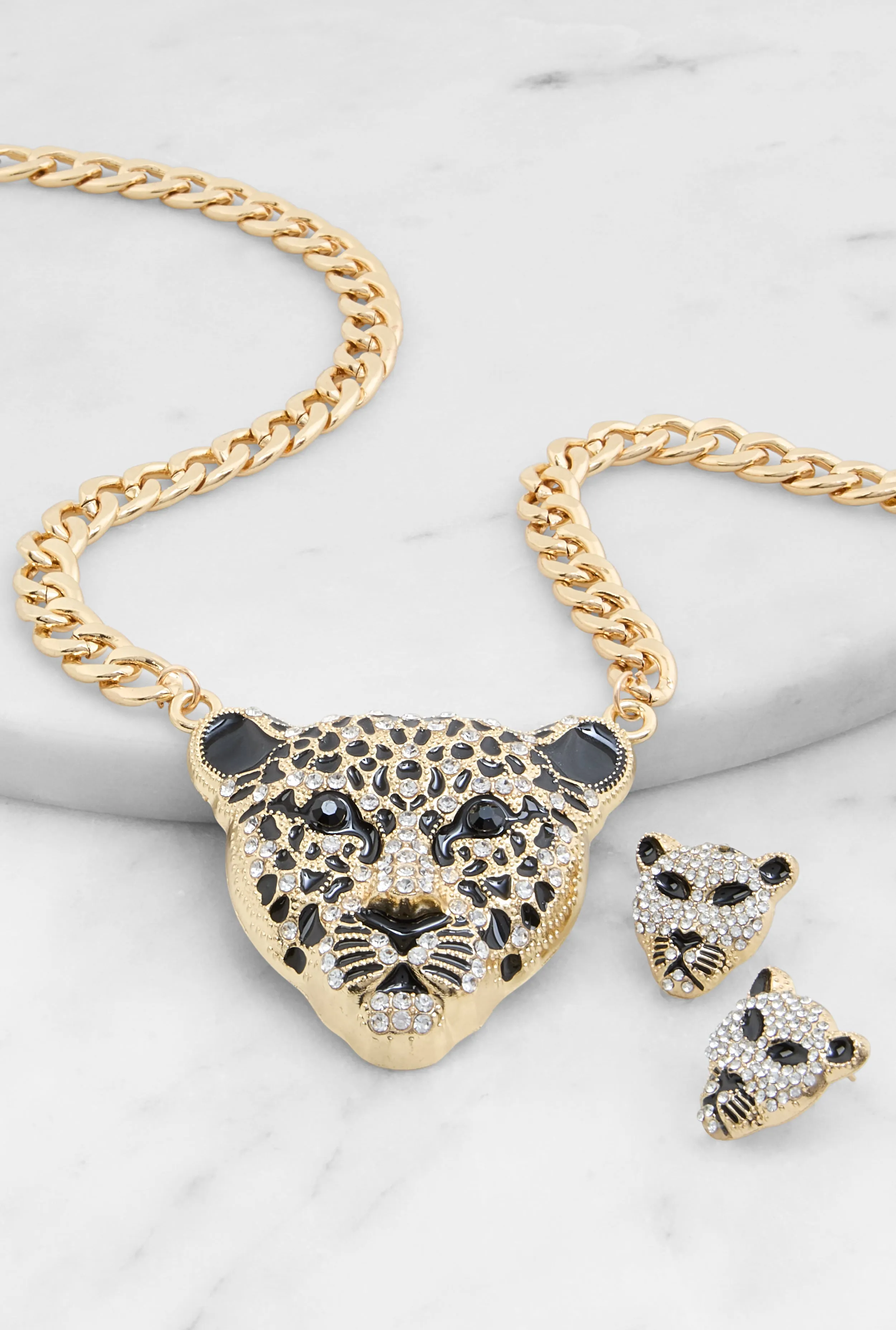 Jaguar Pendant Necklace and Earrings Set sold by Rainbow product image thumbnail 2