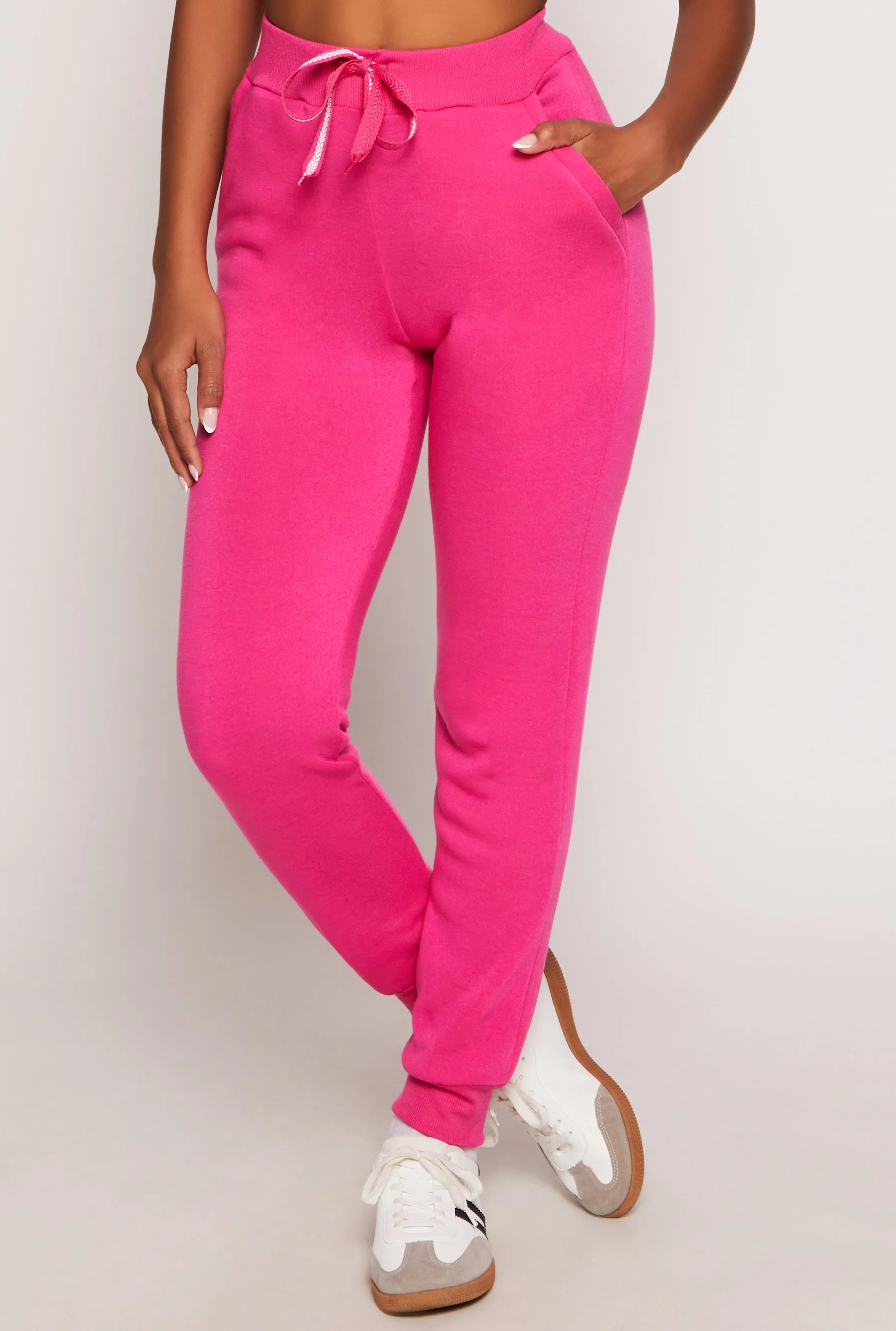 Fleece High Waist Drawstring Joggers sold by Rainbow product image thumbnail 2