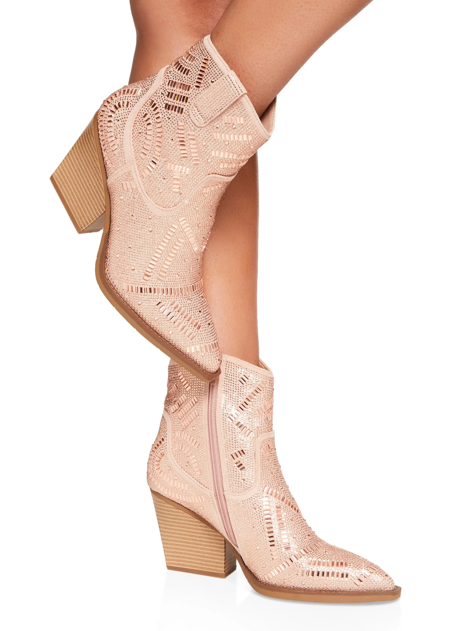 Rhinestone Studded Pointed Toe Cowboy Boots sold by Rainbow