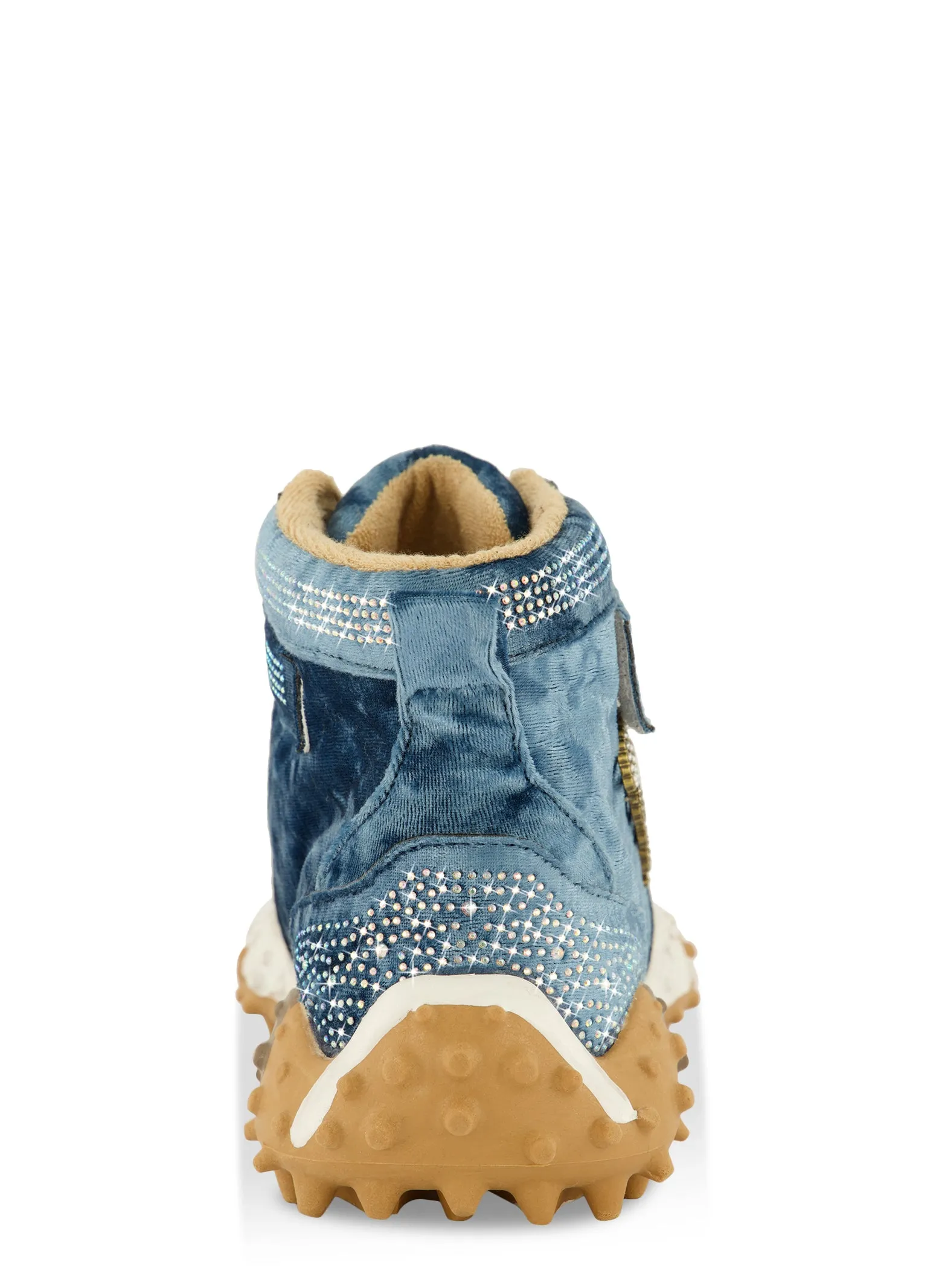 Velvet Rhinestone Embellished High Top Sneakers sold by Rainbow product image thumbnail 3