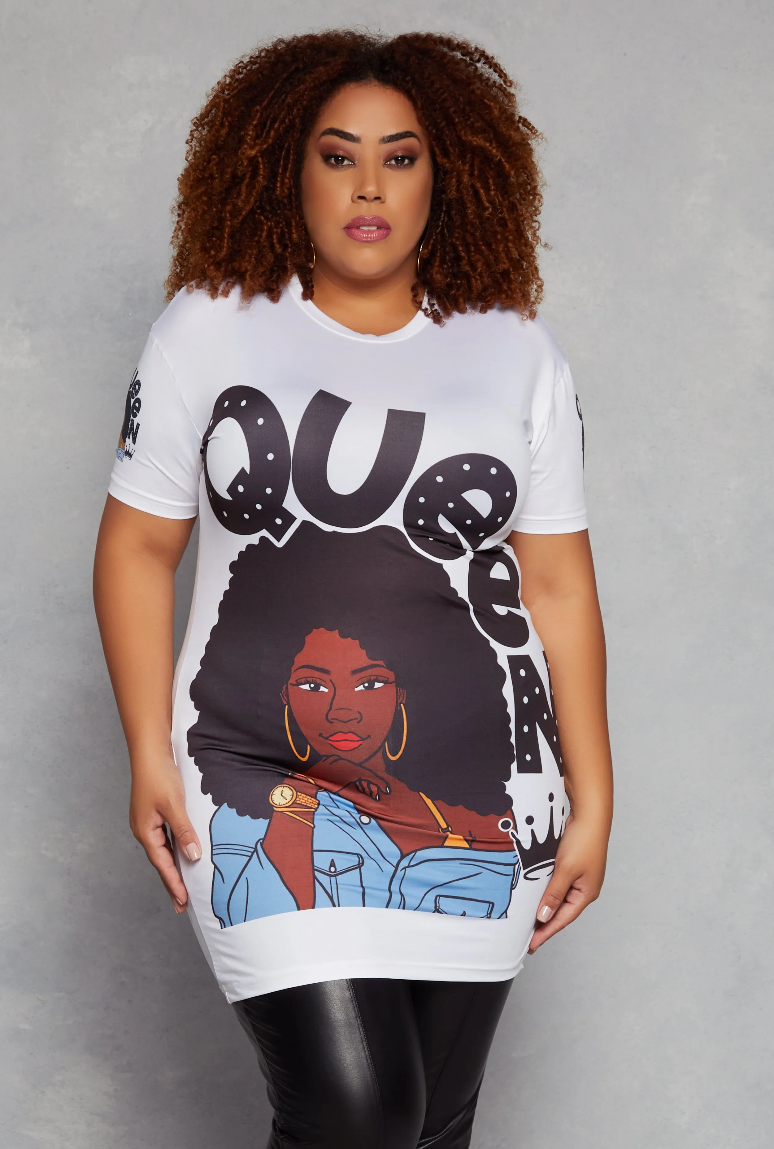 Plus Size Queen Graphic Top sold by Rainbow