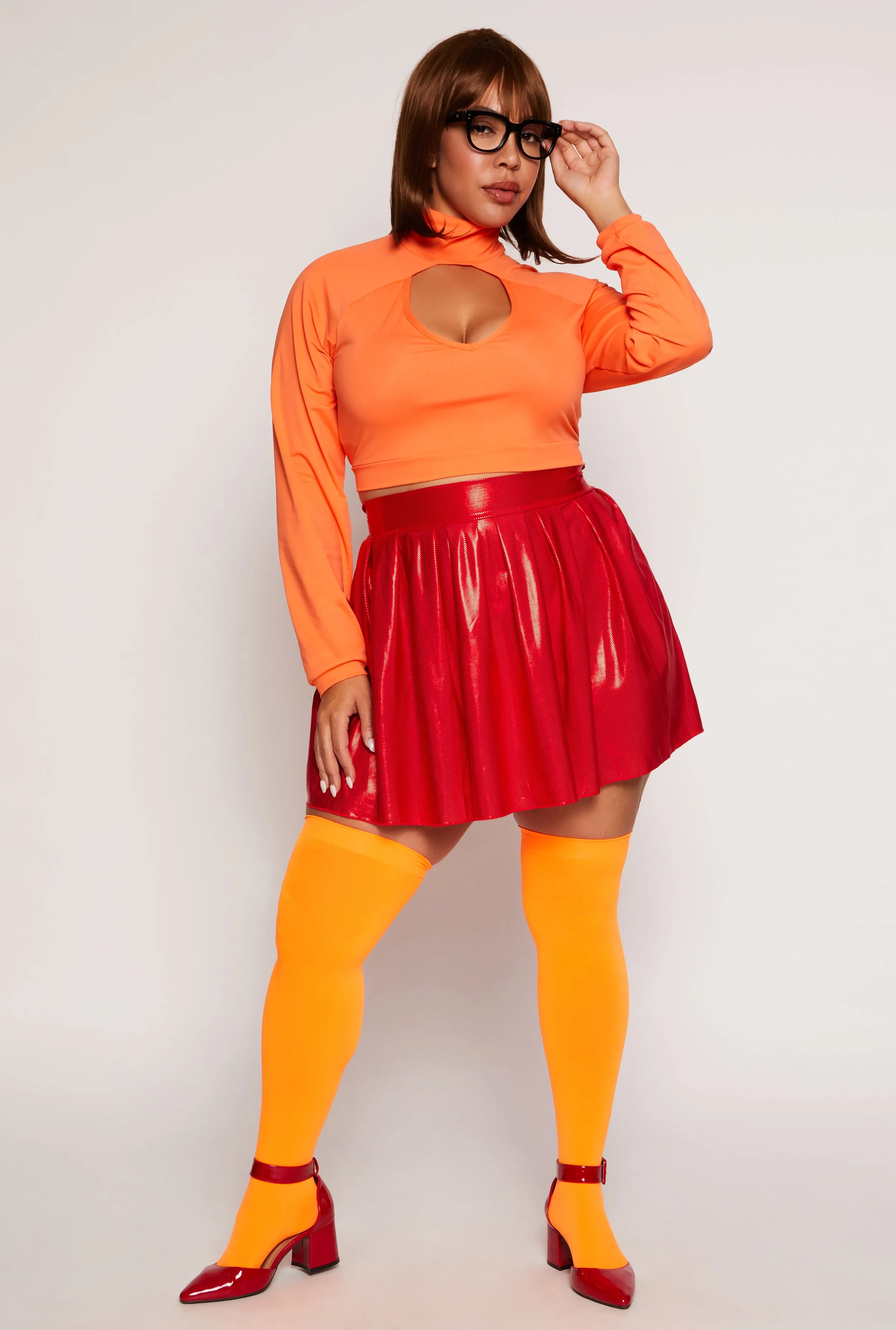 Plus Size Sexy Smarty Detective Costume with Wig sold by Rainbow product image thumbnail 2