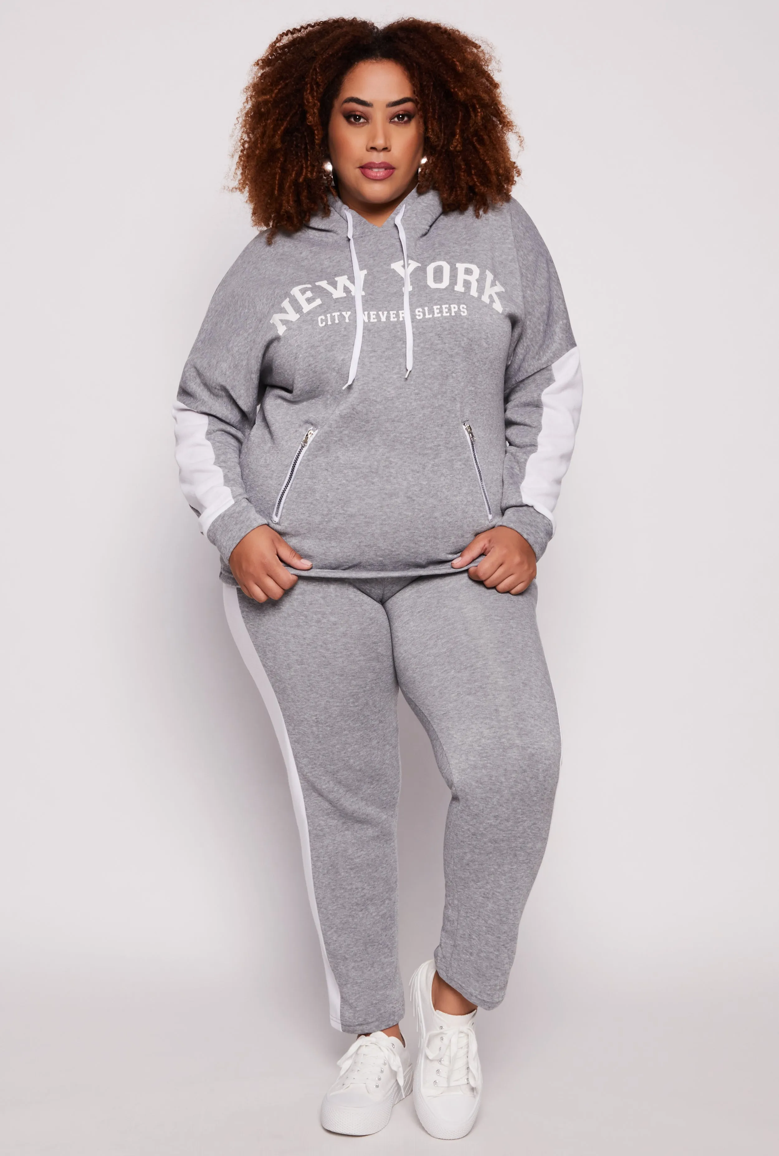 Plus Size New York City Never Sleeps Pullover Hoodie sold by Rainbow product image thumbnail 2