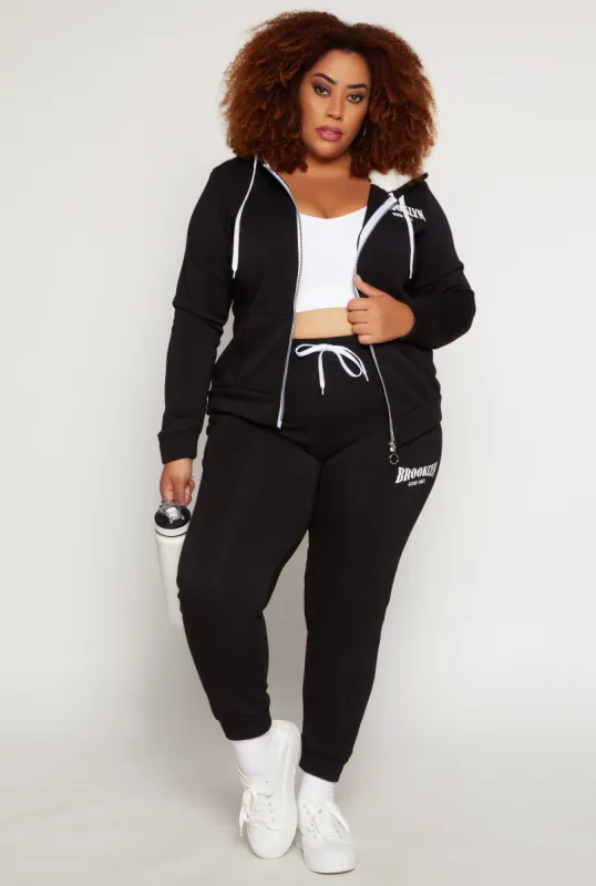 Plus Size Fleece Brooklyn Joggers sold by Rainbow