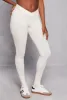 Seamless Ribbed Knit Crossover Leggings sold by Rainbow