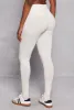Seamless Ribbed Knit Crossover Leggings sold by Rainbow