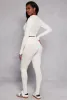 Seamless Ribbed Knit Crossover Leggings sold by Rainbow