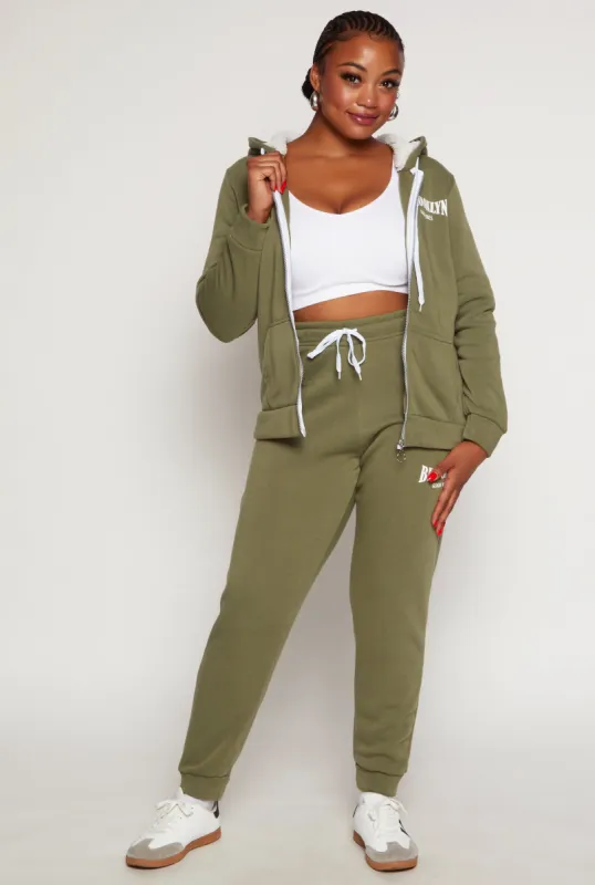 Plus Size Fleece Brooklyn Joggers sold by Rainbow