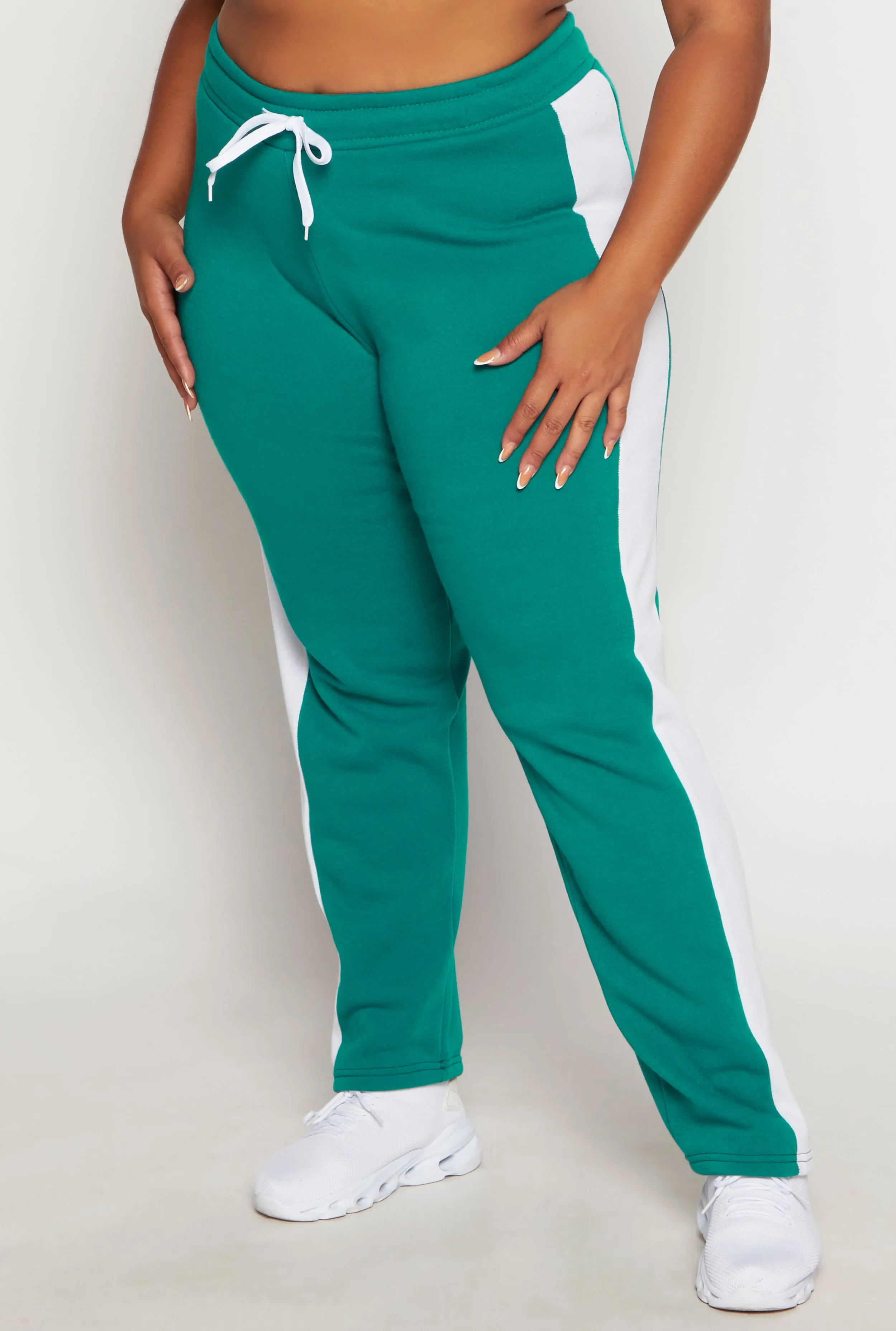 Plus Size Side Stripe High Waisted Joggers sold by Rainbow product image thumbnail 2