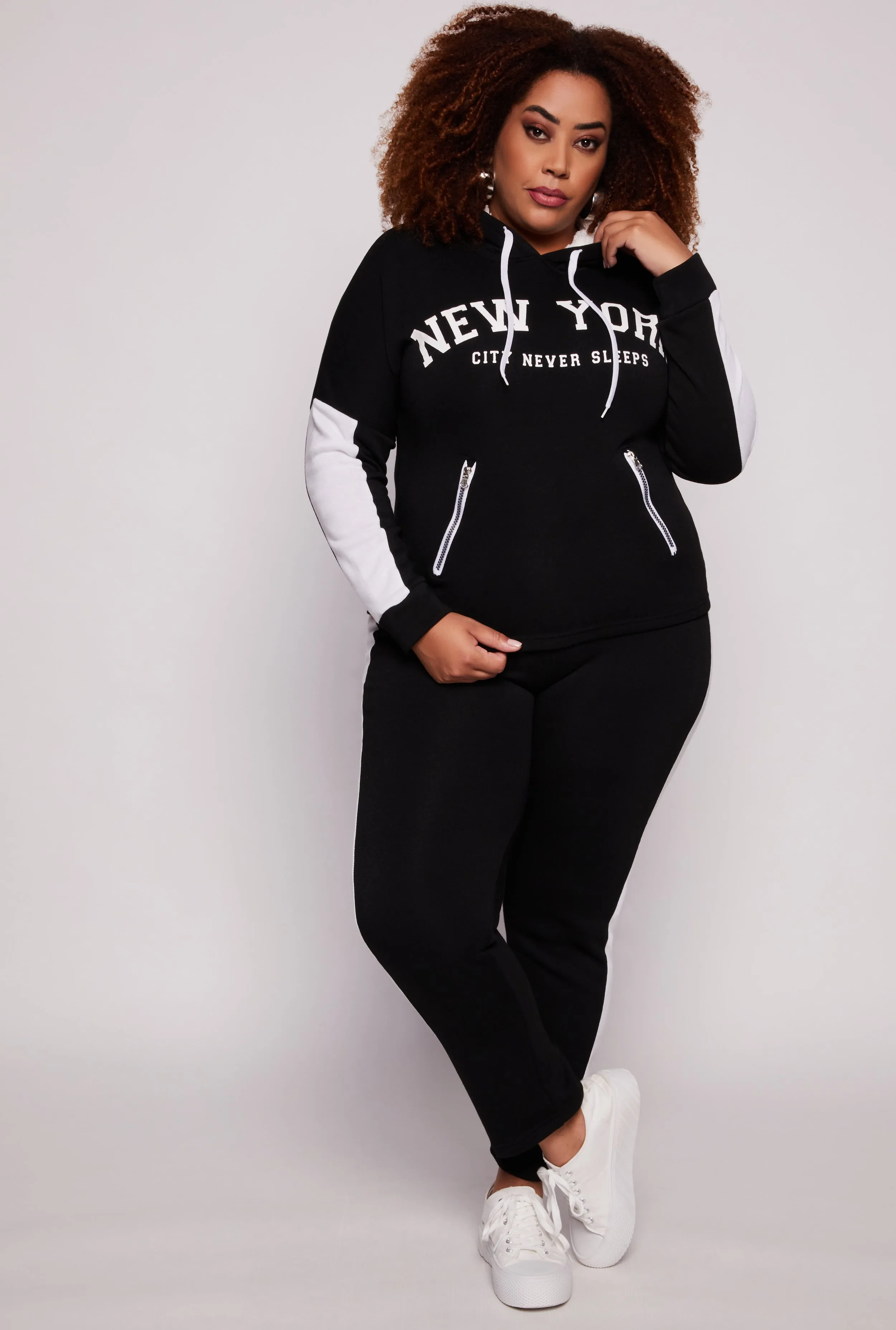 Plus Size New York City Never Sleeps Pullover Hoodie sold by Rainbow product image thumbnail 2