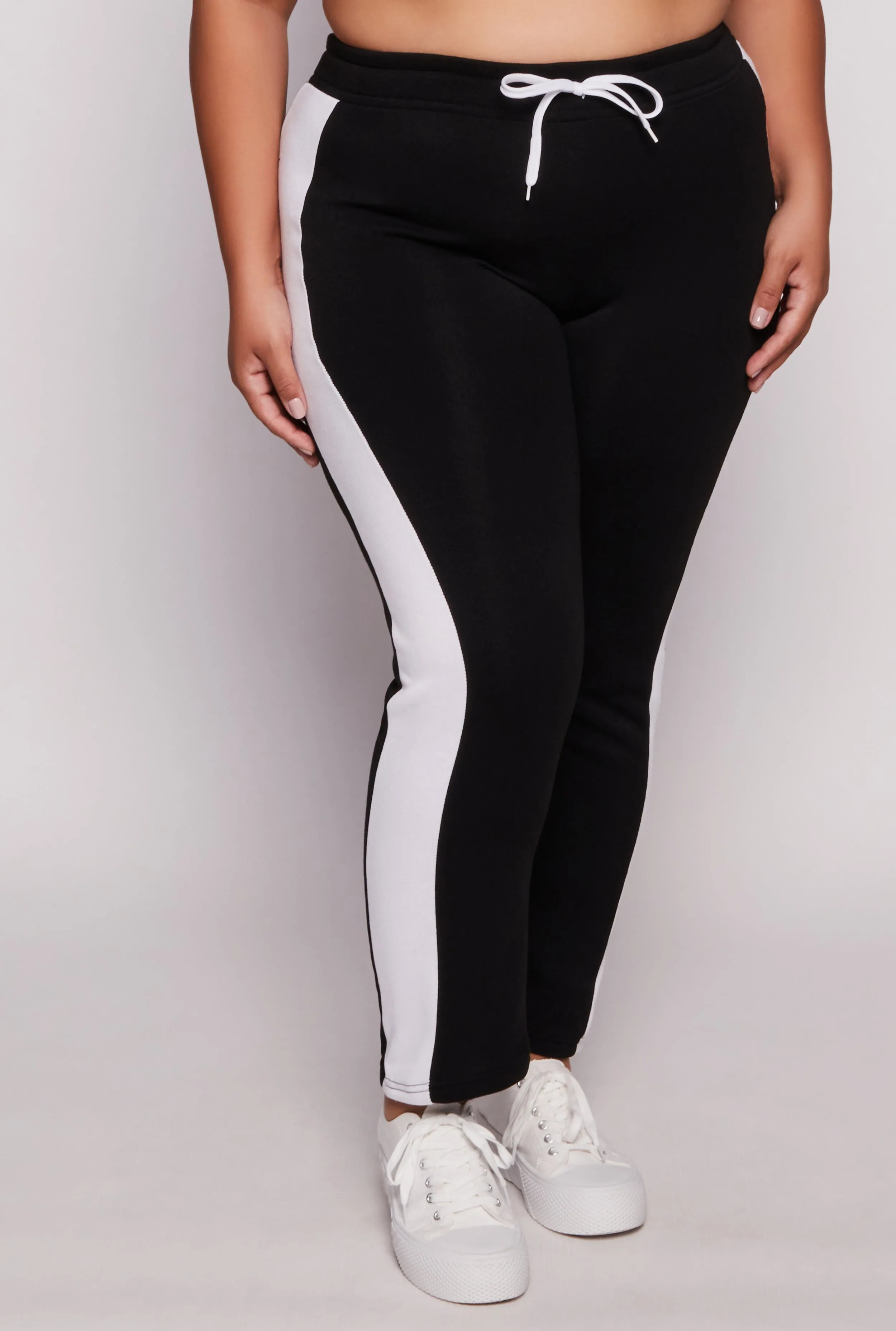Plus Size Side Stripe High Waisted Joggers sold by Rainbow product image thumbnail 2