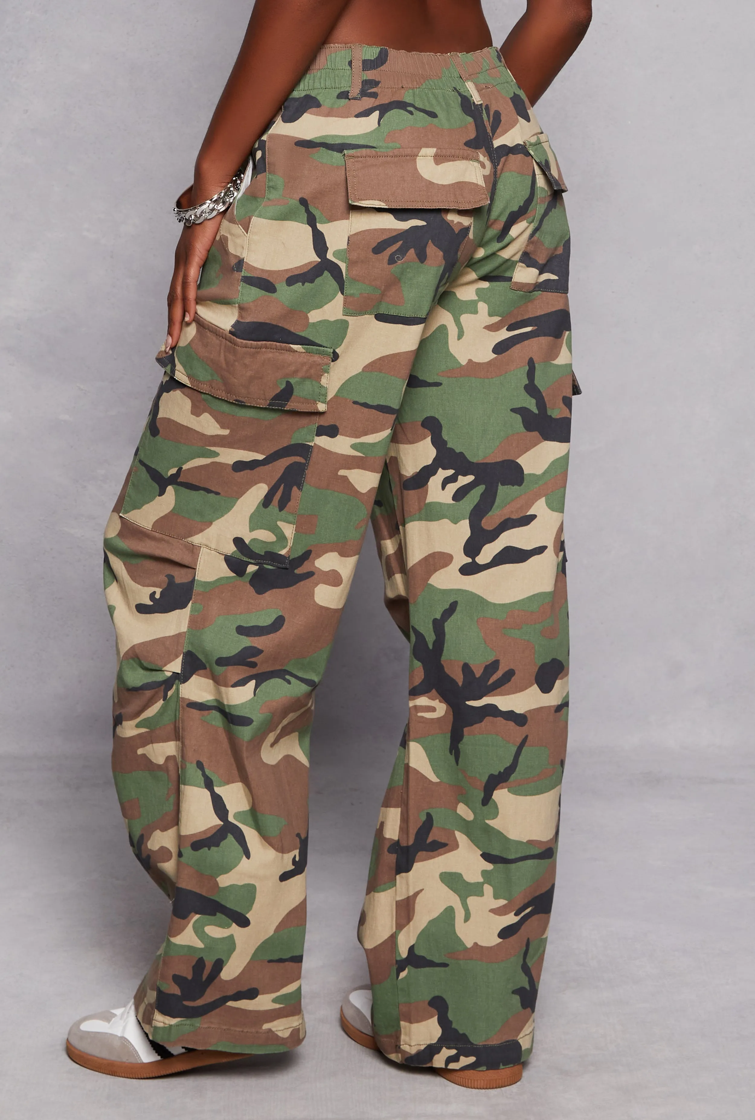 Almost Famous Camouflage Wide Leg Cargo Pants sold by Rainbow product image thumbnail 3