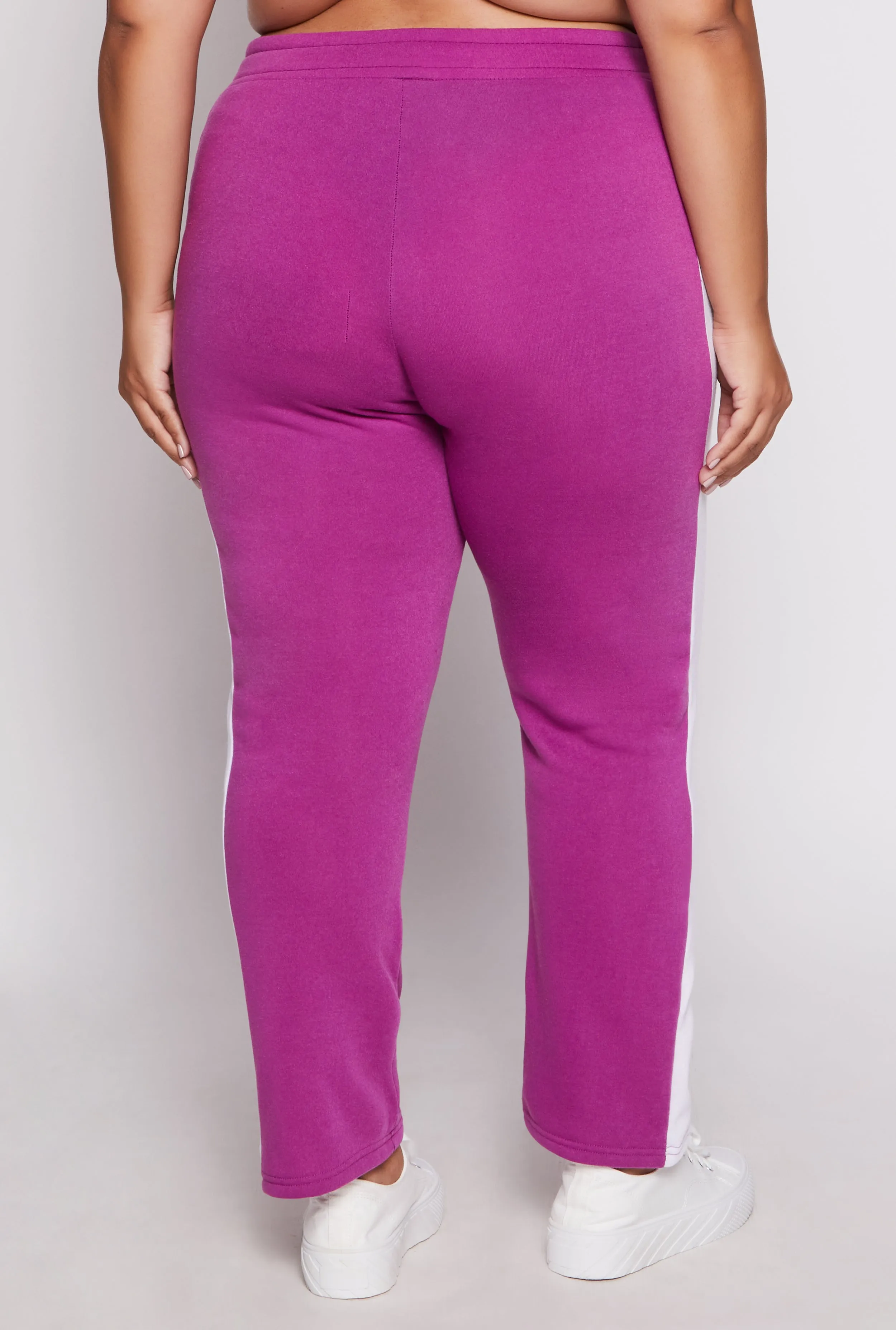 Plus Size Side Stripe High Waisted Joggers sold by Rainbow product image thumbnail 3