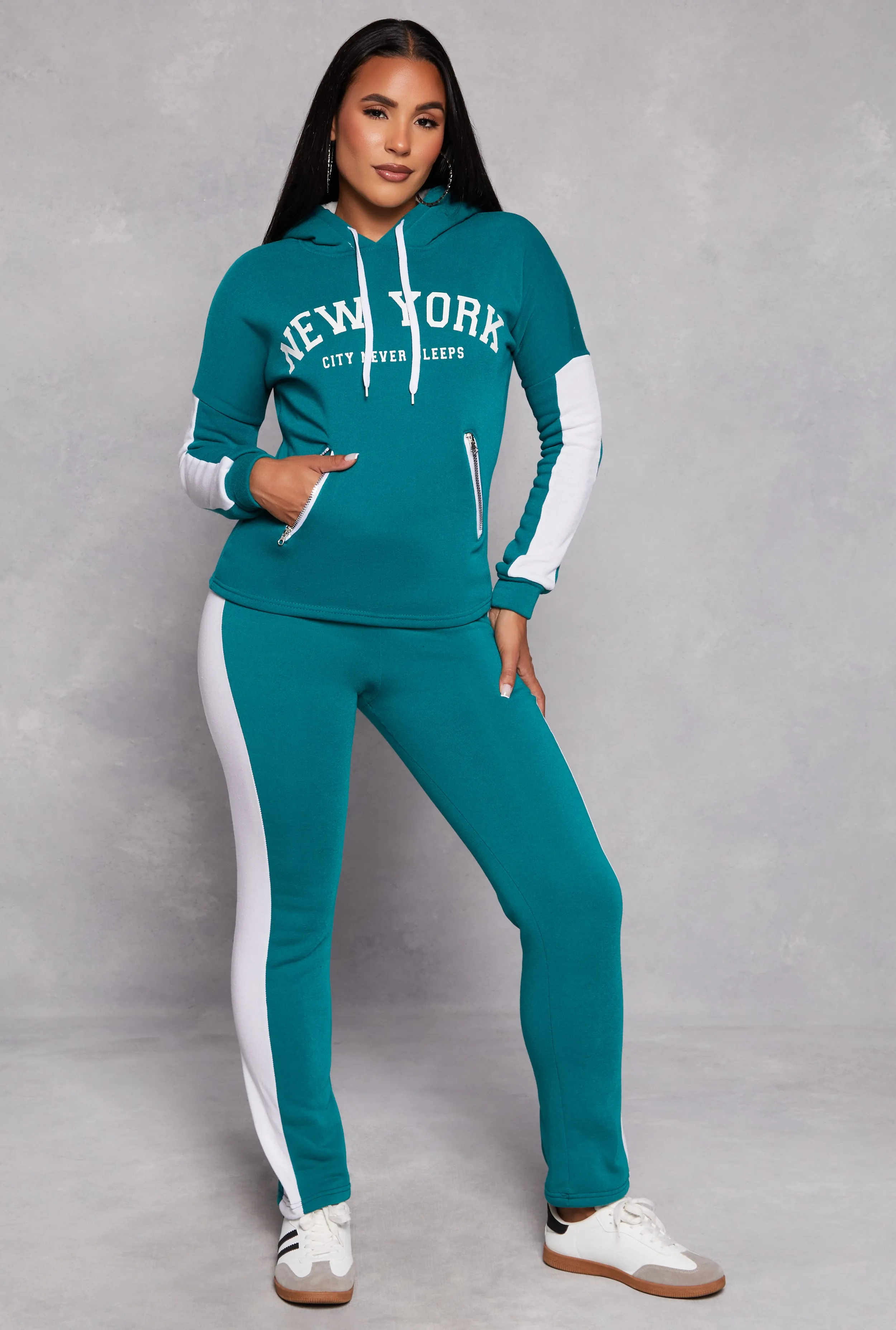 New York Sherpa Lined Pullover Hoodie sold by Rainbow product image thumbnail 2