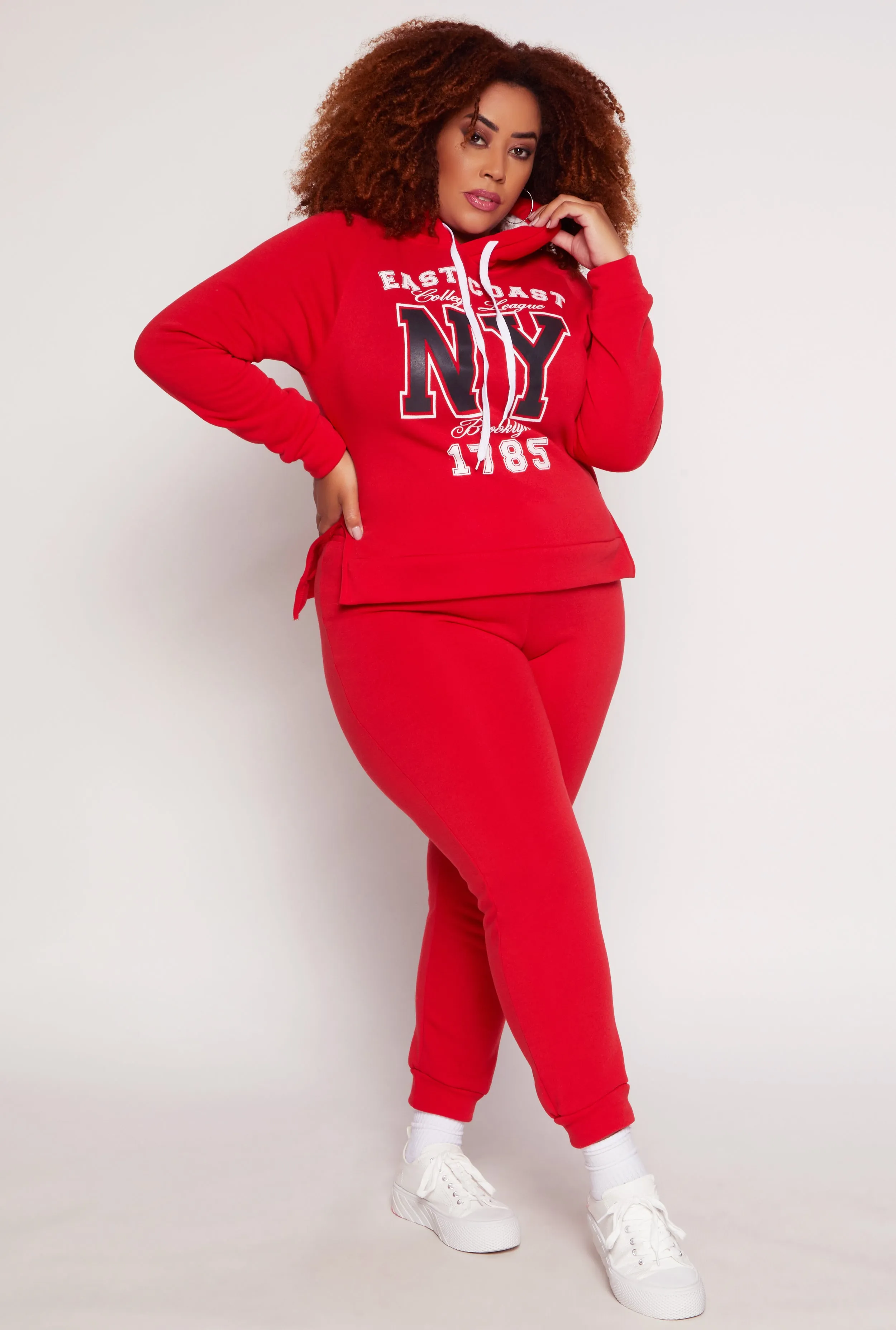 Plus Size Basic Solid Drawstring Joggers sold by Rainbow