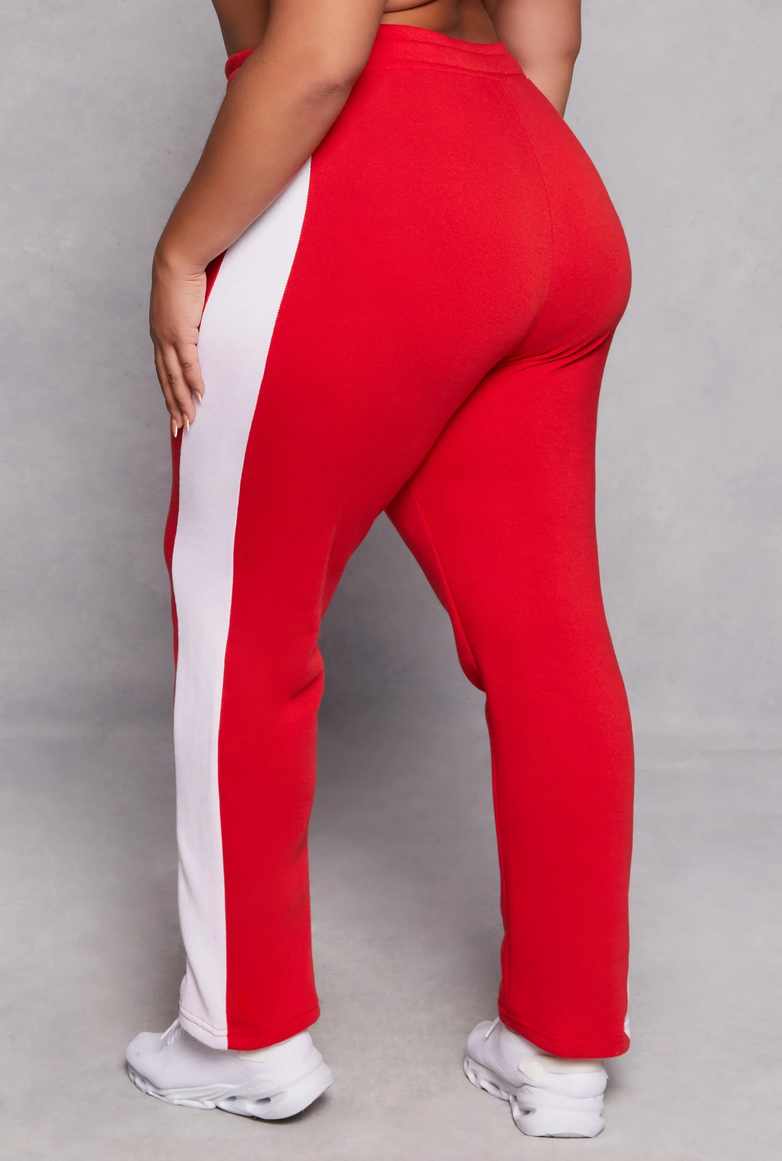 Plus Size Side Stripe High Waisted Joggers sold by Rainbow product image thumbnail 3