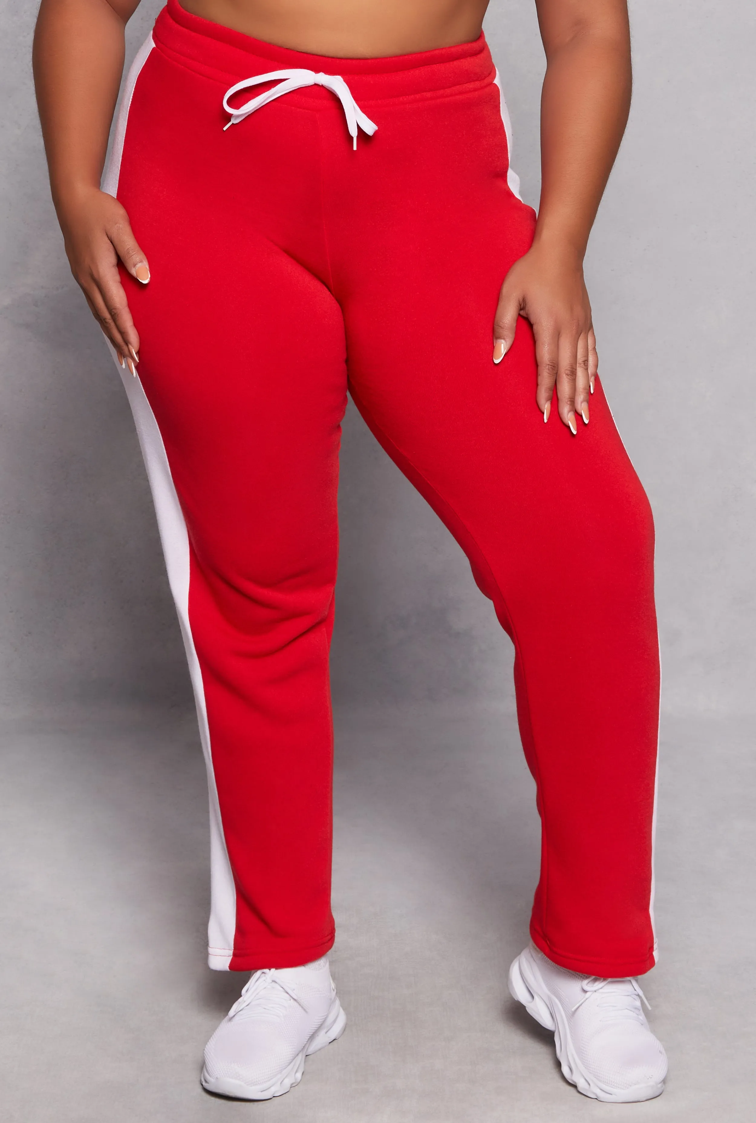 Plus Size Side Stripe High Waisted Joggers sold by Rainbow product image thumbnail 2