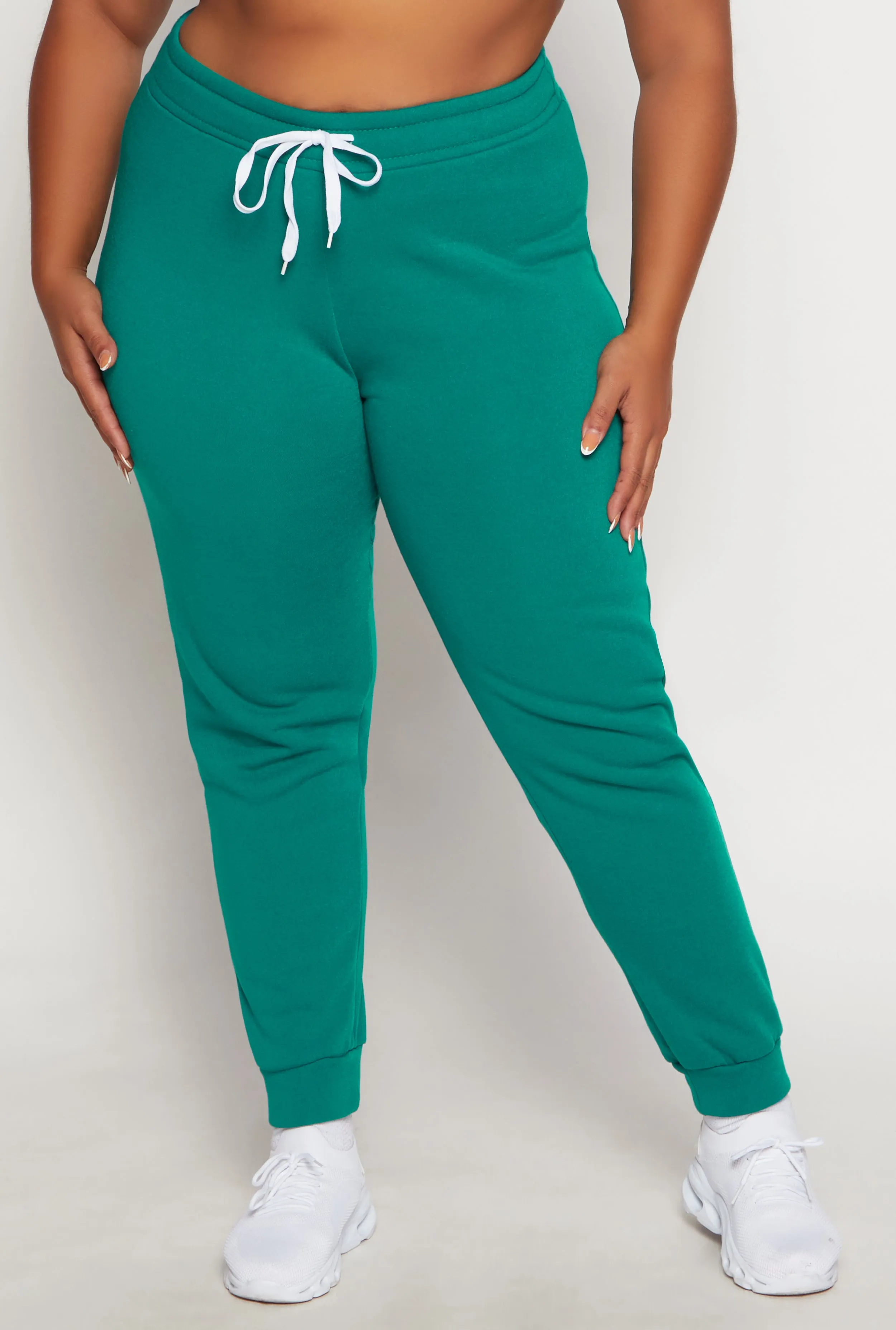 Plus Size Basic Solid Drawstring Joggers sold by Rainbow product image thumbnail 2