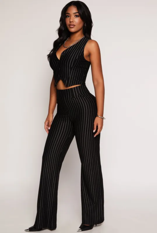 Pinstripe High Waist Dress Pants sold by Rainbow