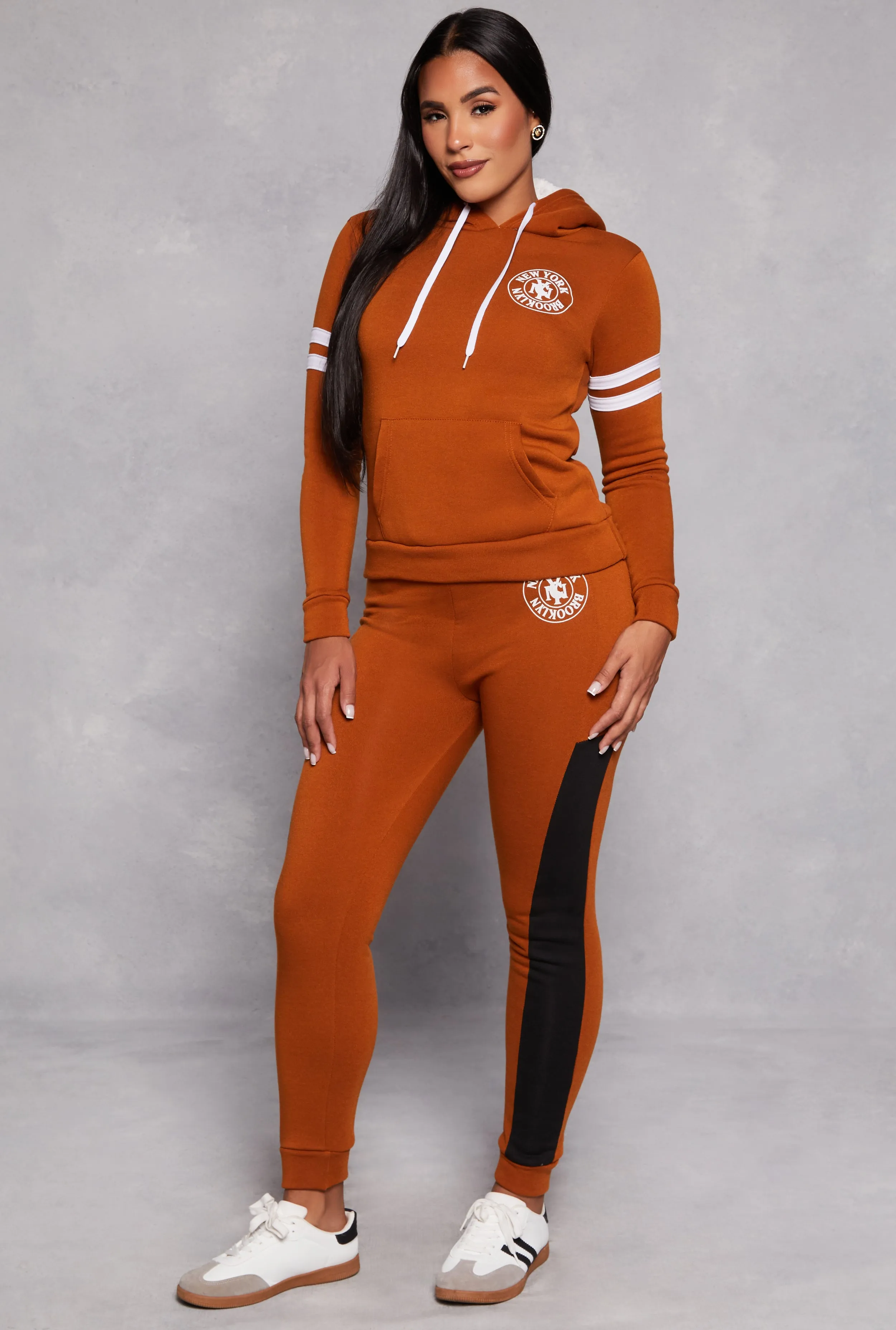 New York Brooklyn Graphic Sherpa Lined Hoodie sold by Rainbow product image thumbnail 2