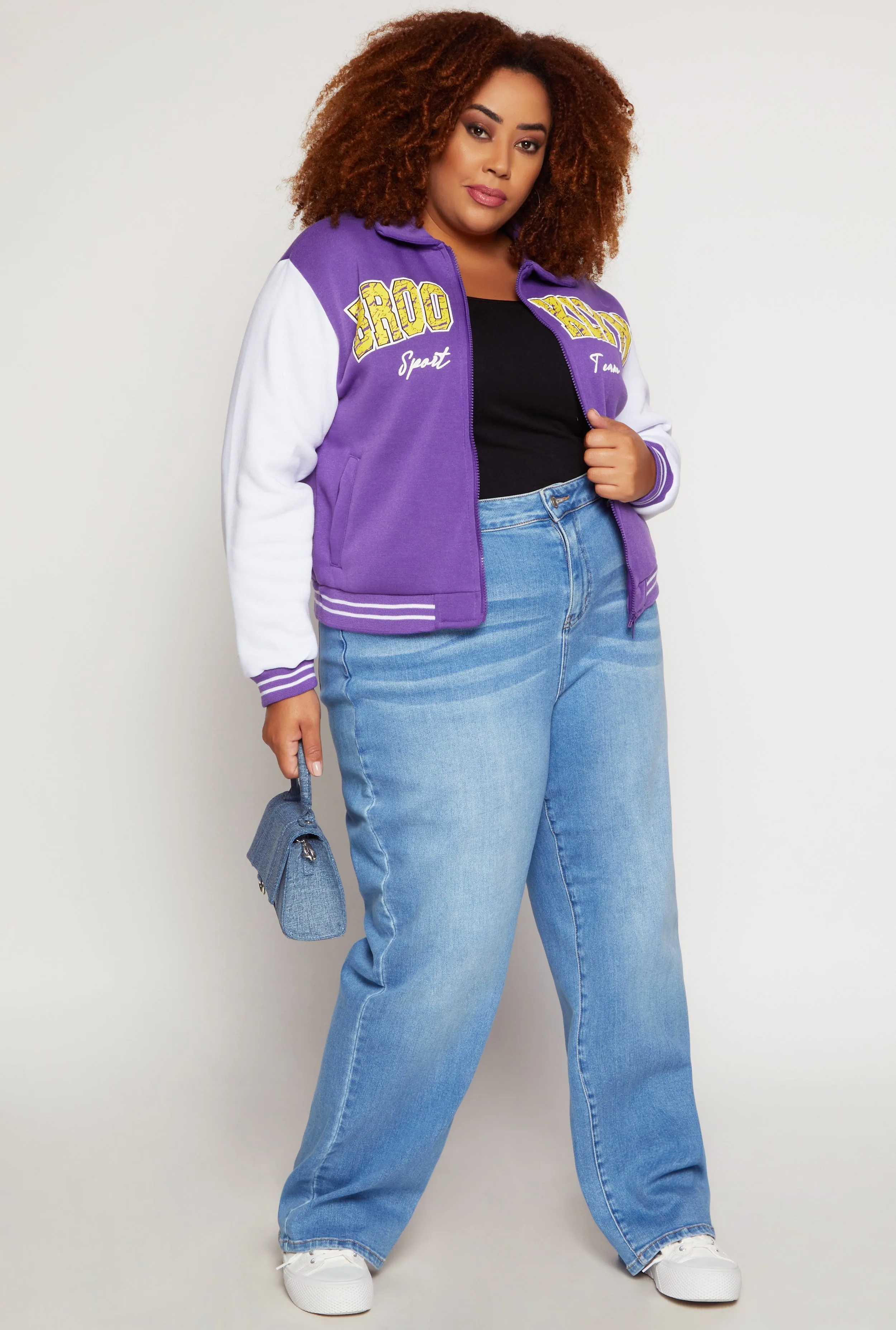 Plus Size Brooklyn Sport Team Varsity Jacket sold by Rainbow product image thumbnail 2