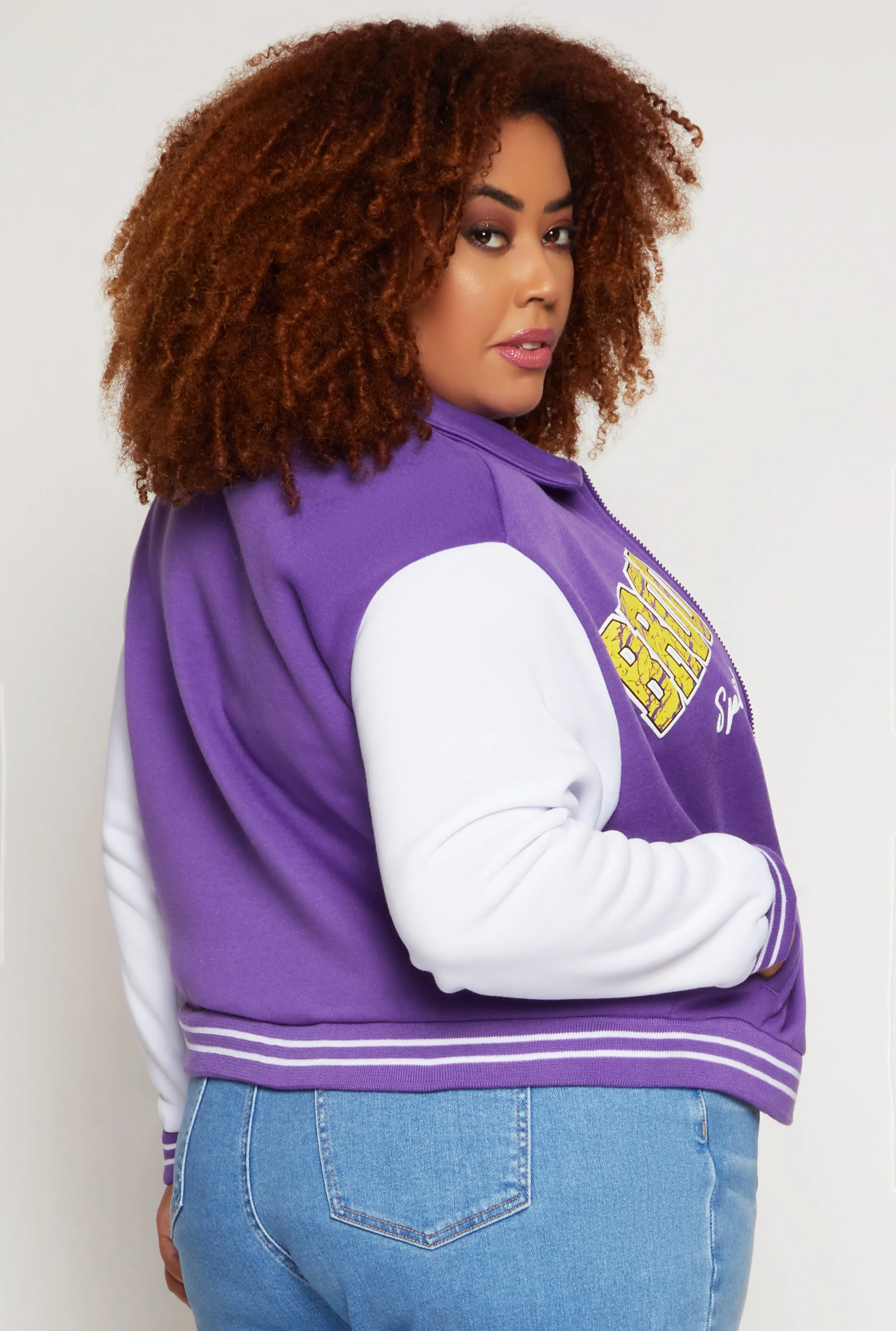 Plus Size Brooklyn Sport Team Varsity Jacket sold by Rainbow product image thumbnail 3
