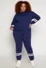 Plus Size Varsity Stripe Detail Sweatpants sold by Rainbow