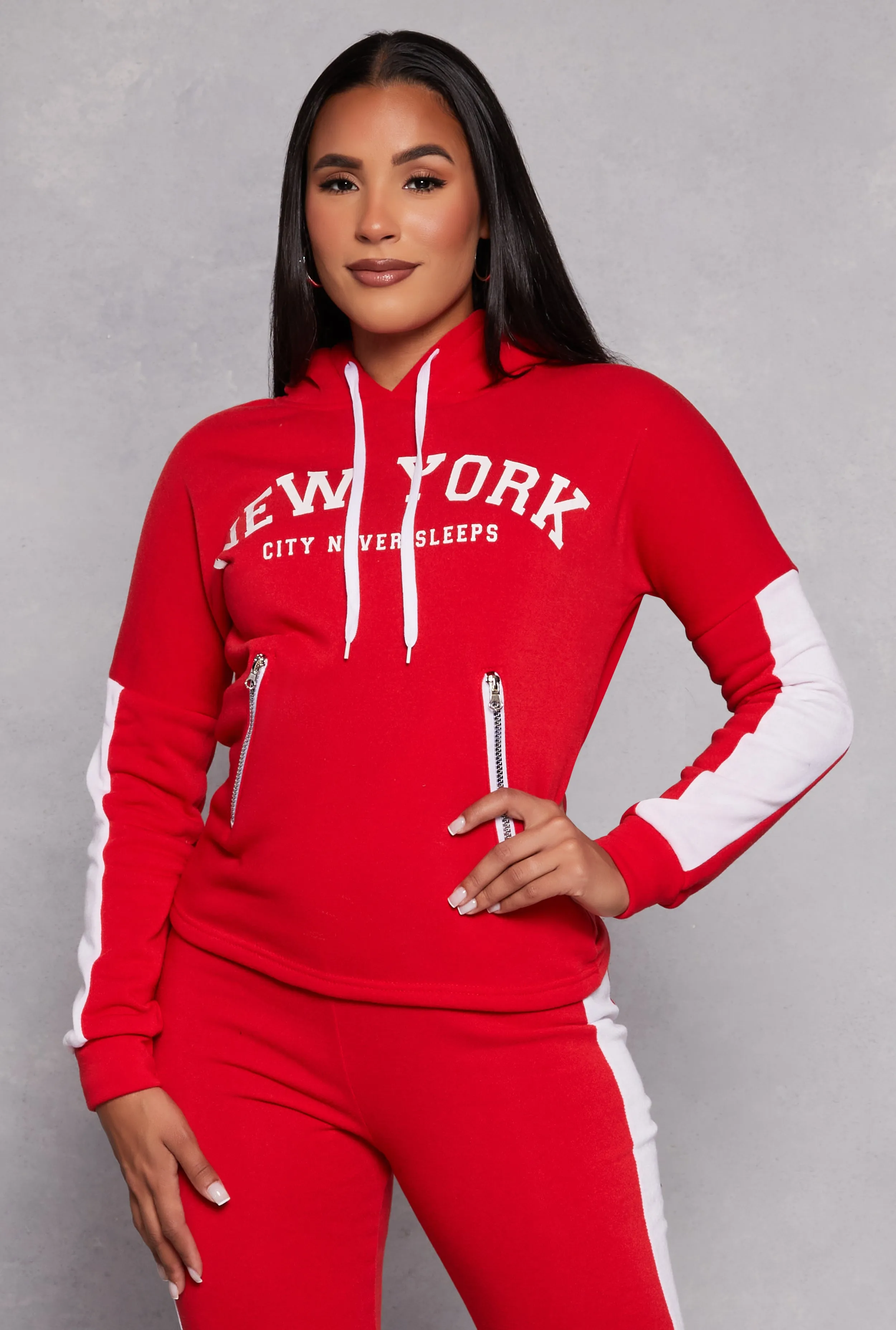 New York Sherpa Lined Pullover Hoodie sold by Rainbow product image thumbnail 2