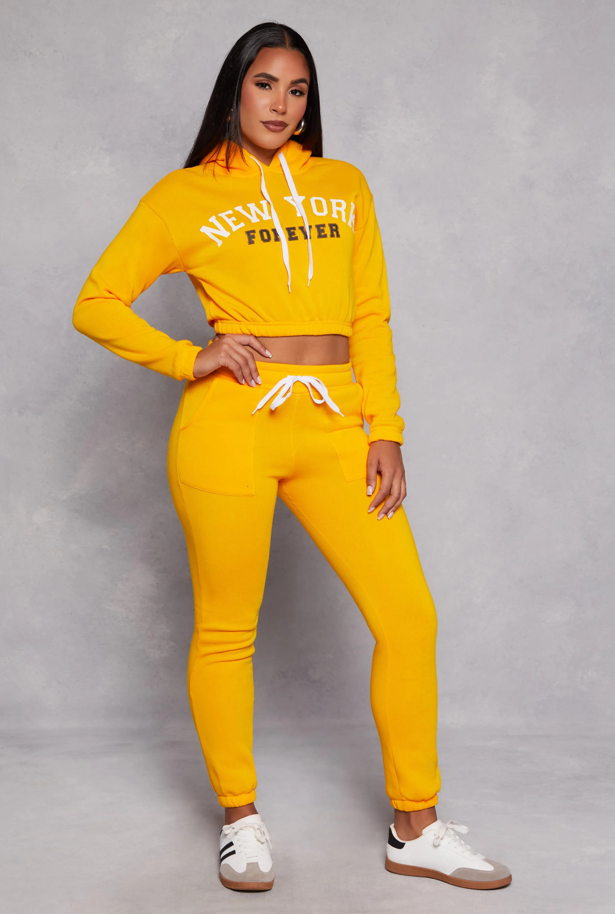 New York Forever Graphic Cropped Hoodie sold by Rainbow product image thumbnail 2