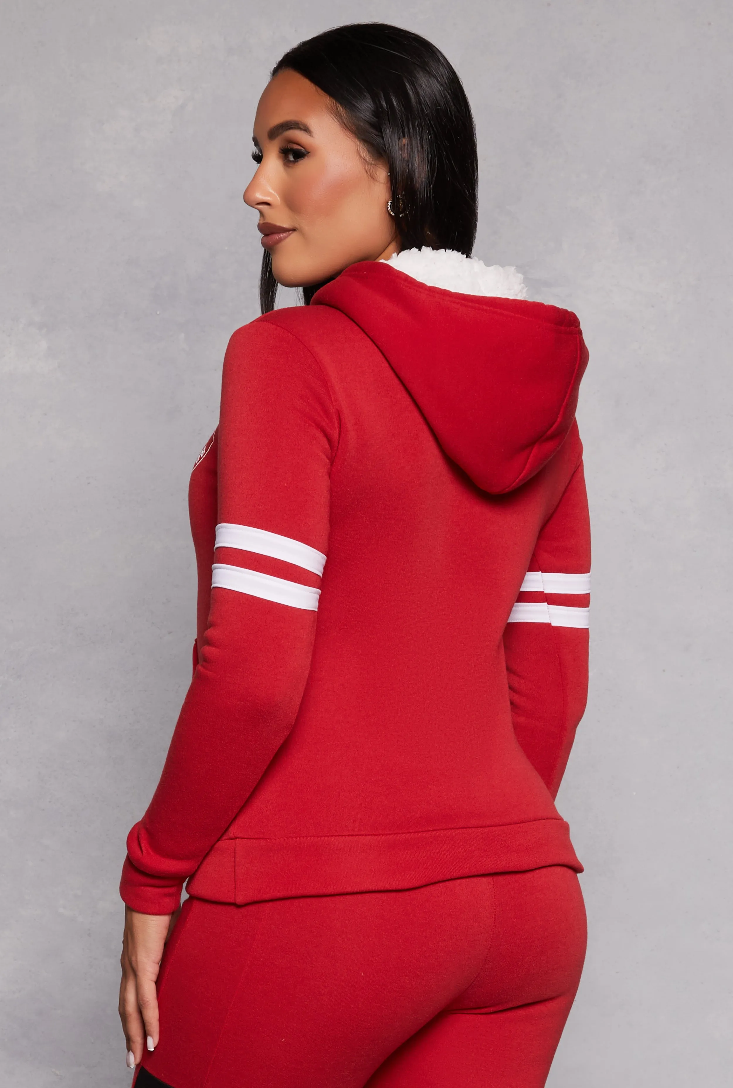 New York Brooklyn Graphic Sherpa Lined Hoodie sold by Rainbow product image thumbnail 3