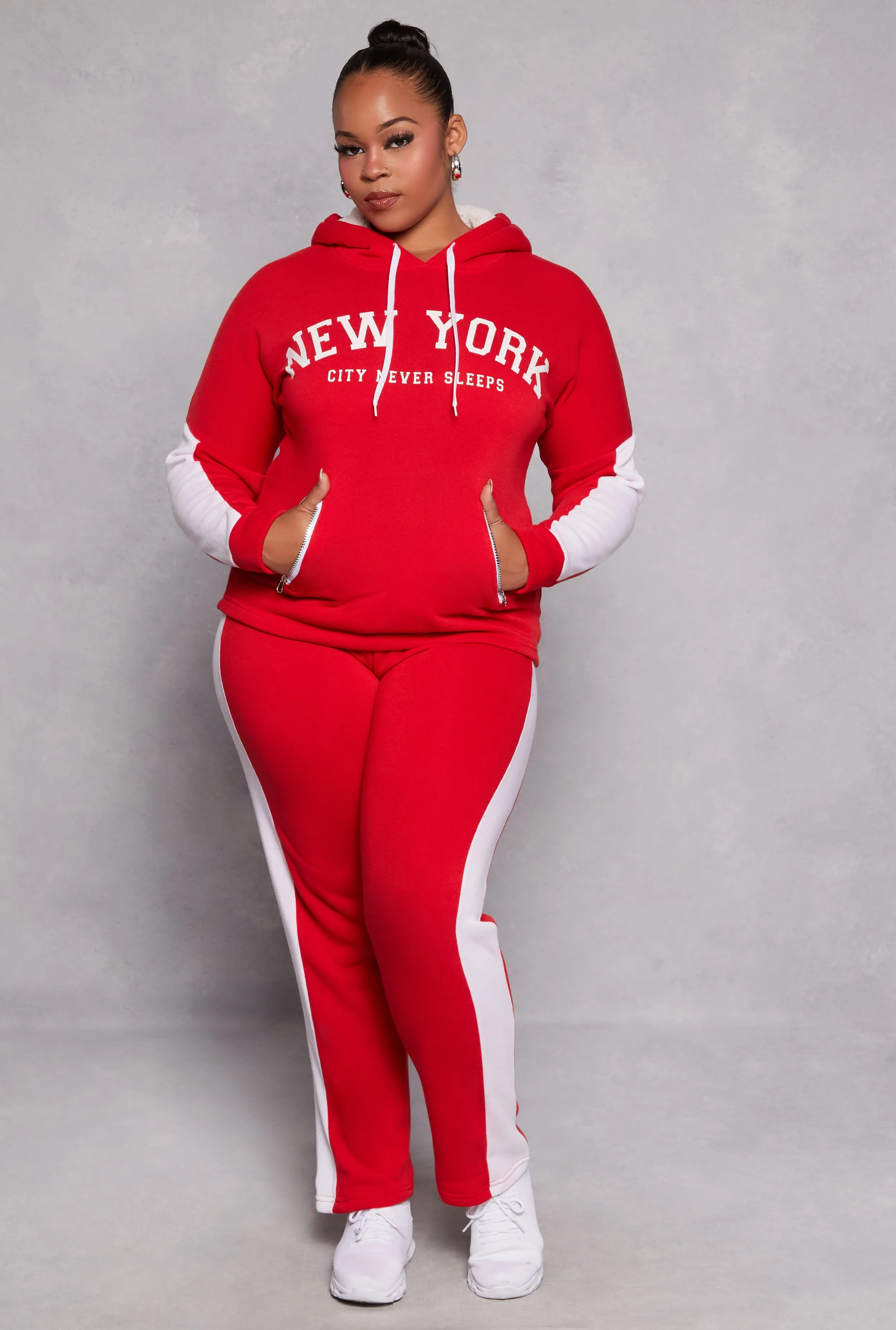 Plus Size New York City Never Sleeps Pullover Hoodie sold by Rainbow product image thumbnail 2