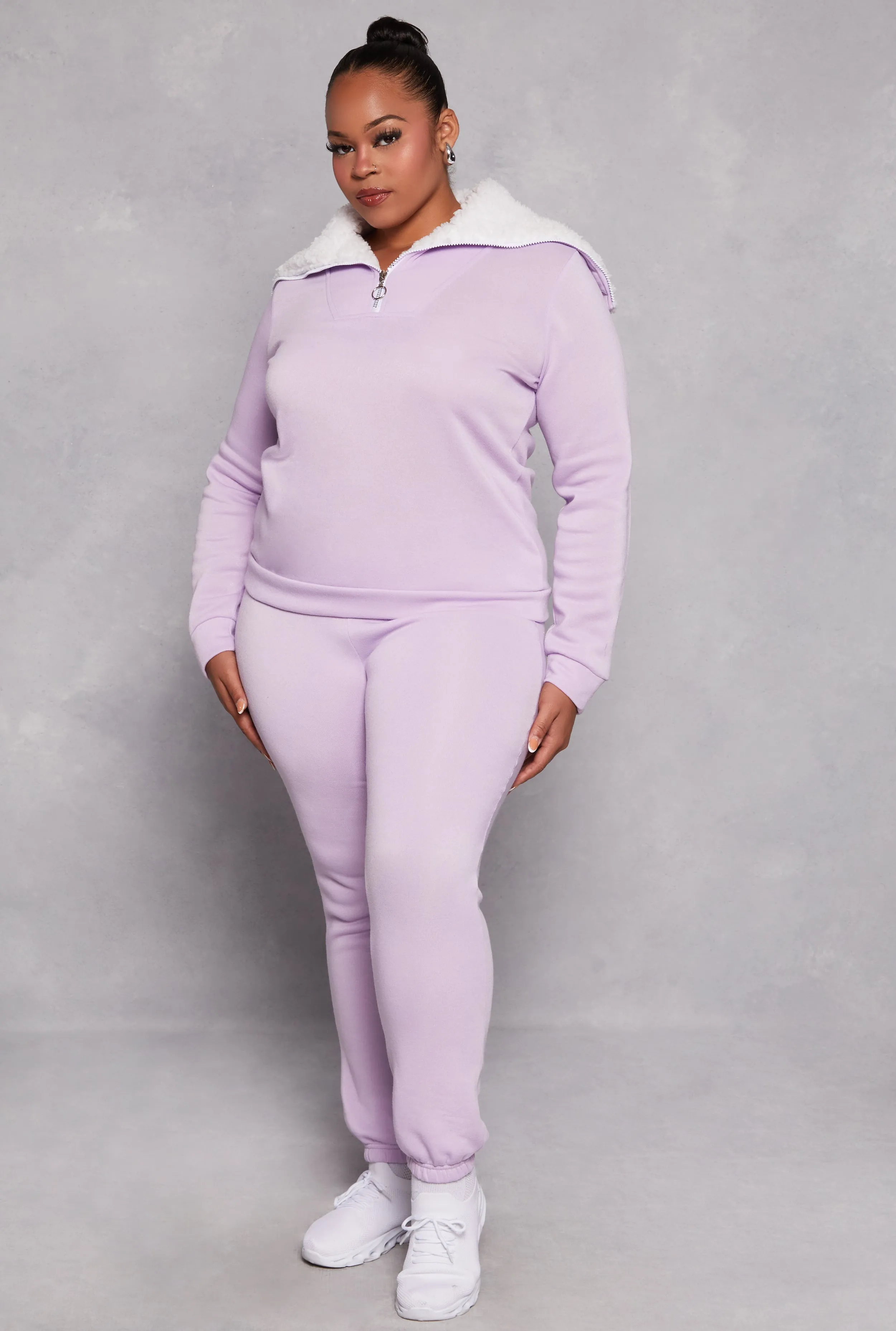 Plus Size Fleece Lined Drawstring Sweatpants sold by Rainbow