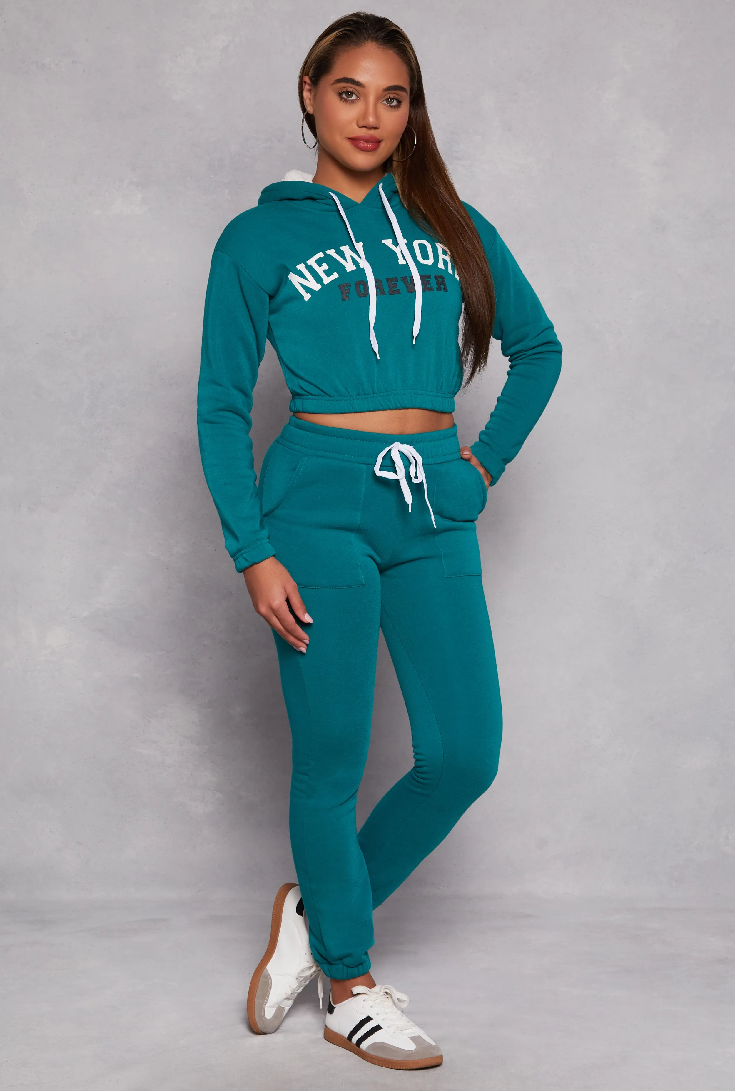 New York Forever Graphic Cropped Hoodie sold by Rainbow product image thumbnail 2