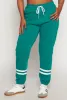 Plus Size Varsity Stripe Detail Sweatpants sold by Rainbow