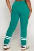 Plus Size Varsity Stripe Detail Sweatpants sold by Rainbow
