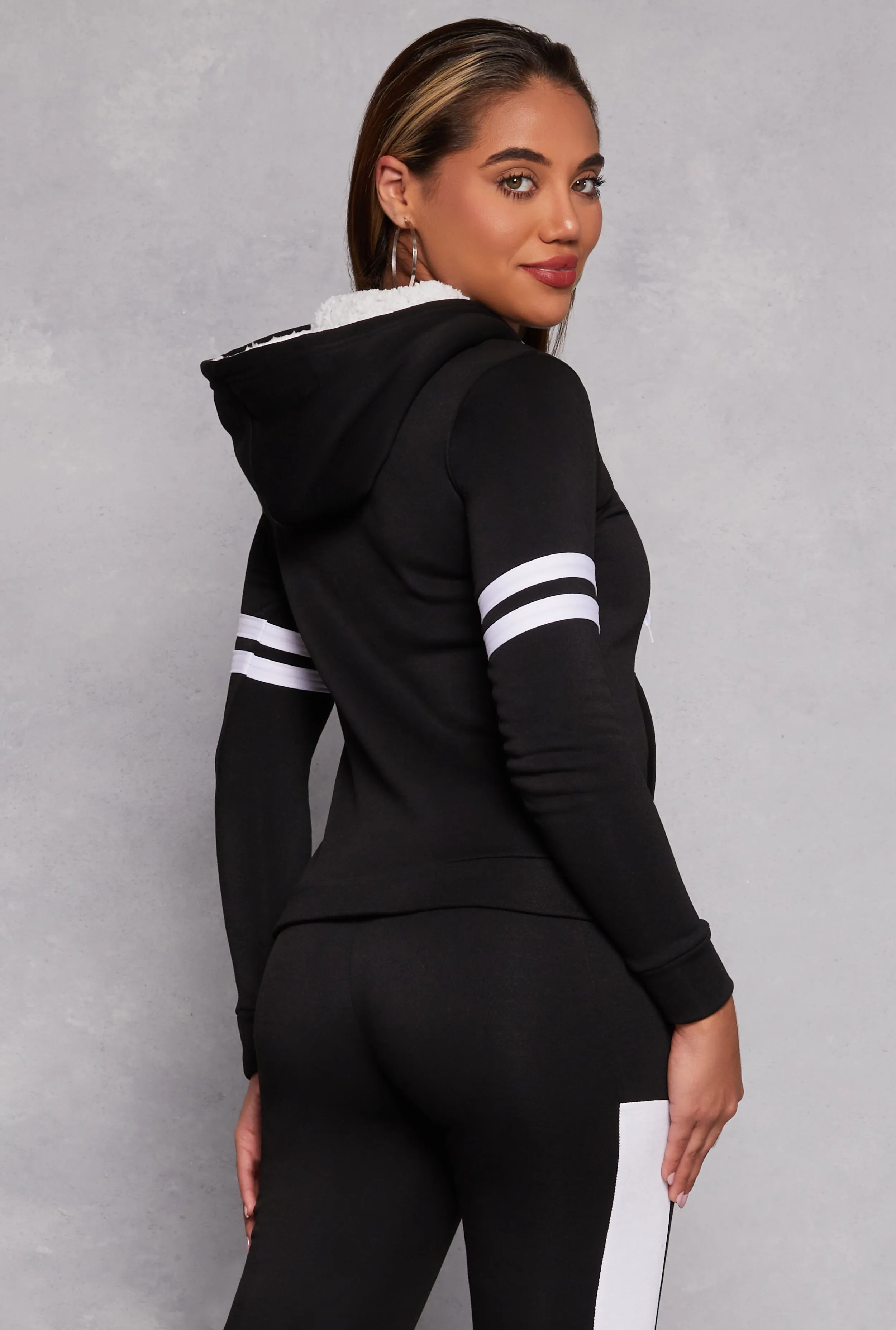 New York Brooklyn Graphic Sherpa Lined Hoodie sold by Rainbow product image thumbnail 3