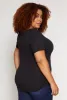 Plus Size Queen Rhinestone Ruched Graphic Tee sold by Rainbow