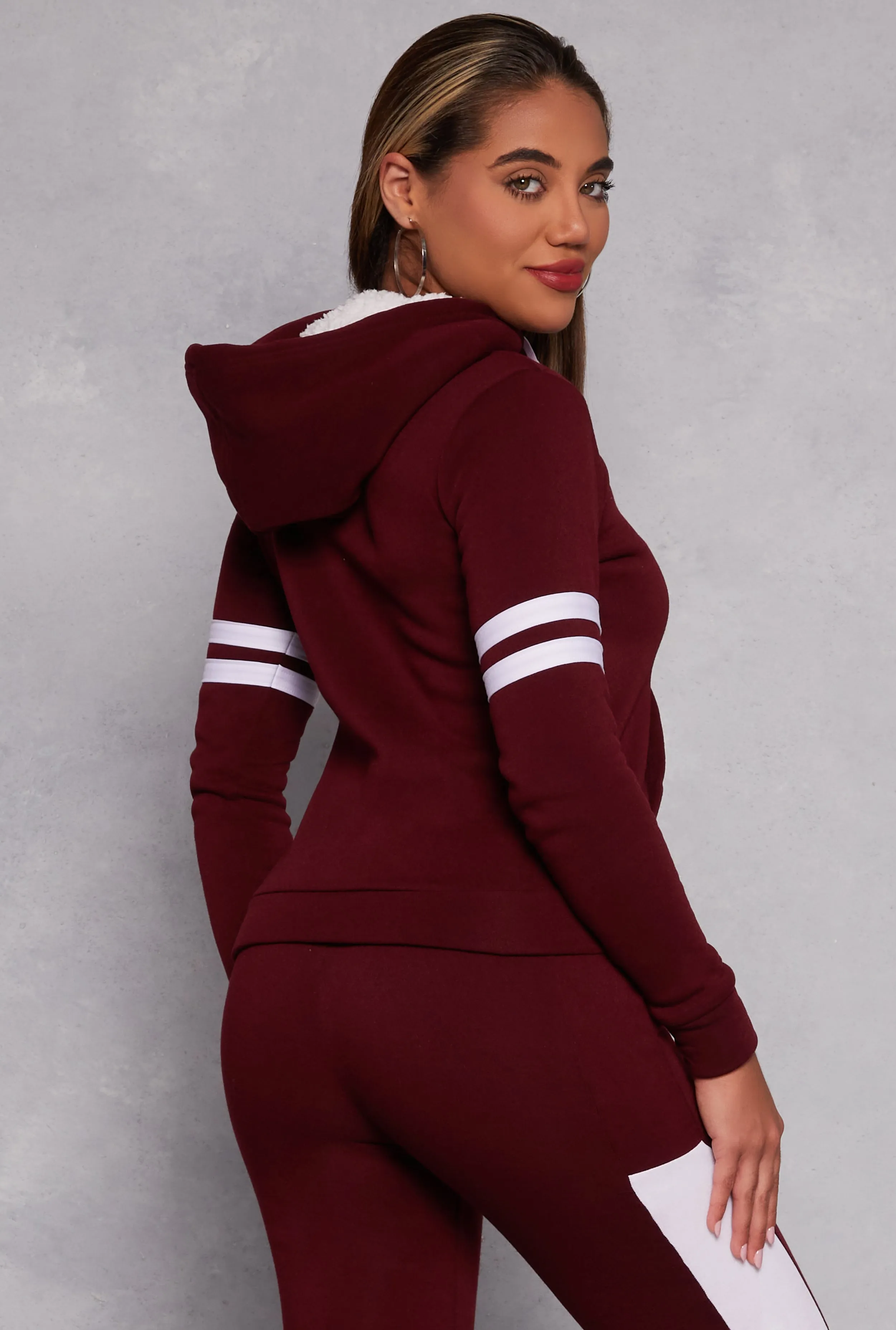 New York Brooklyn Graphic Sherpa Lined Hoodie sold by Rainbow product image thumbnail 3