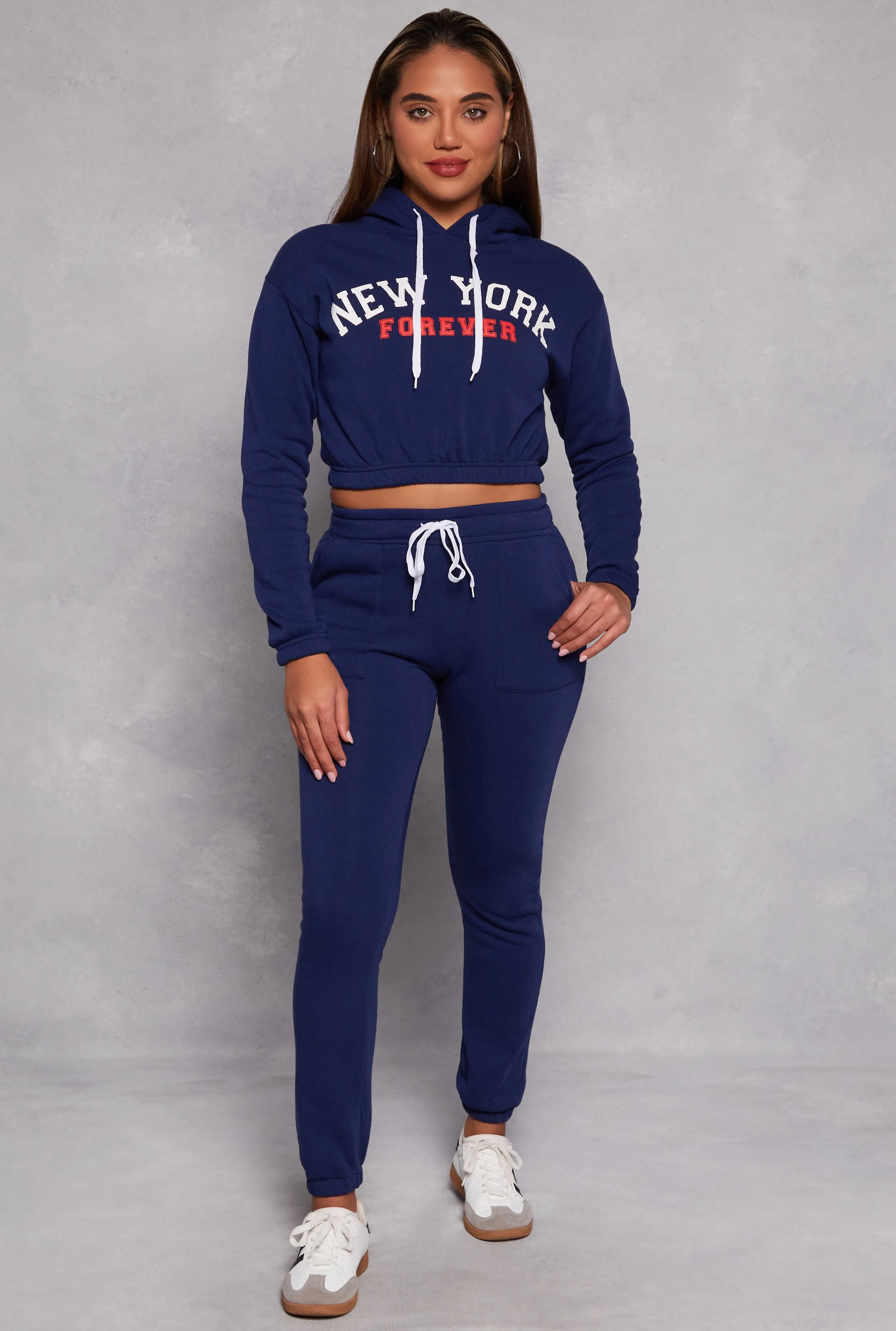 New York Forever Graphic Cropped Hoodie sold by Rainbow product image thumbnail 2