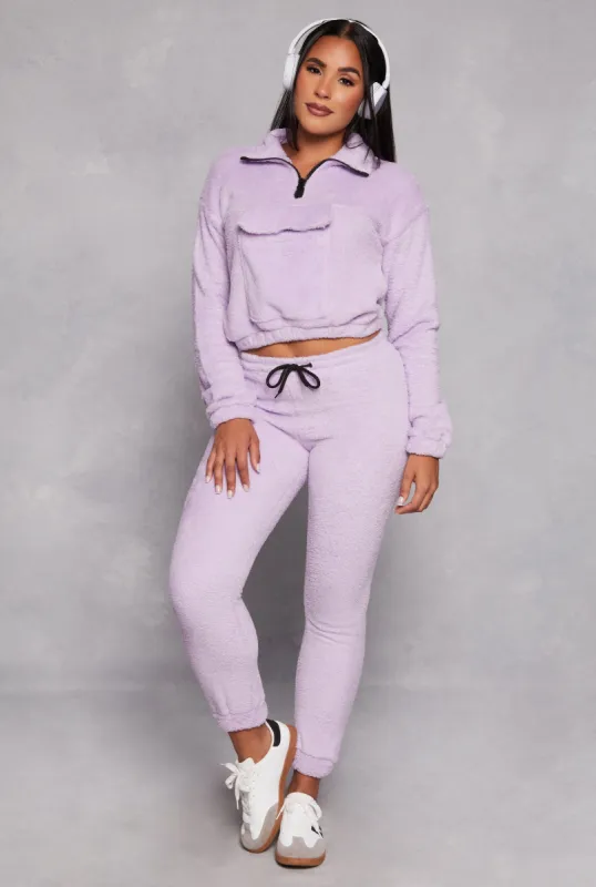 Plush Drawstring Joggers sold by Rainbow
