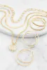 Rhinestone Heart Layered Necklace with Hoop Earring Trio sold by Rainbow