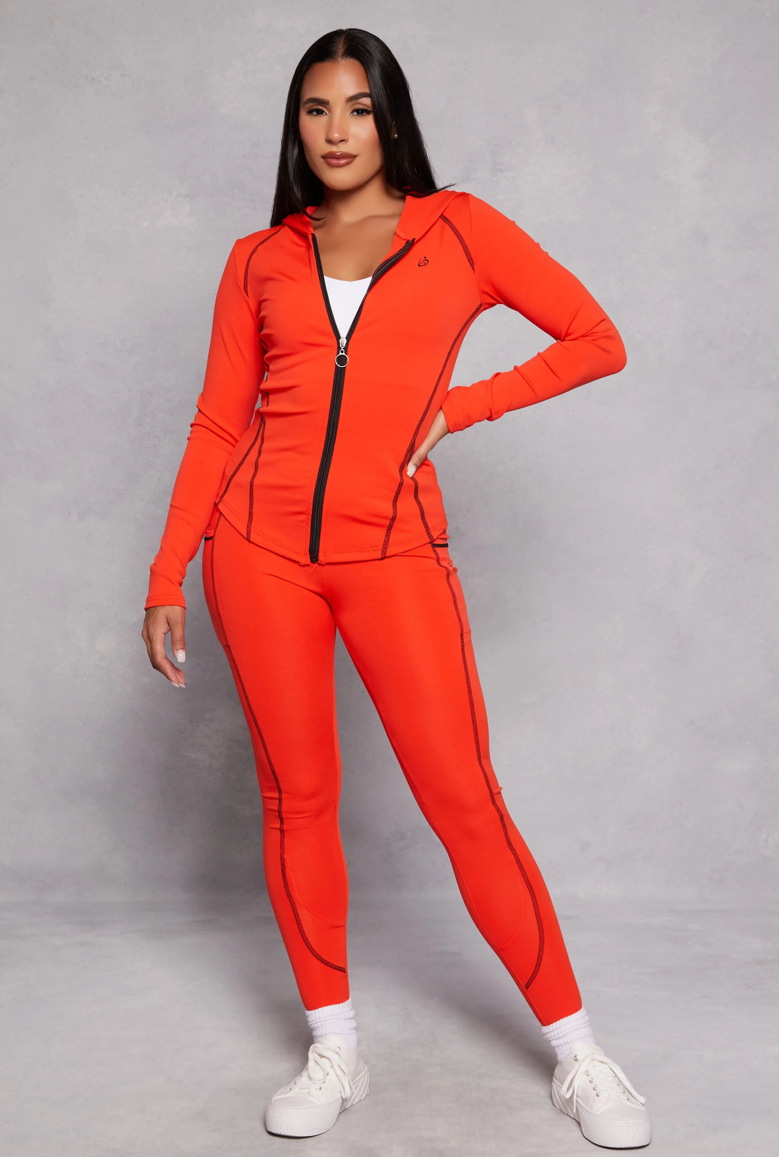 Decorative Stitch Hooded Track Jacket sold by Rainbow product image thumbnail 2