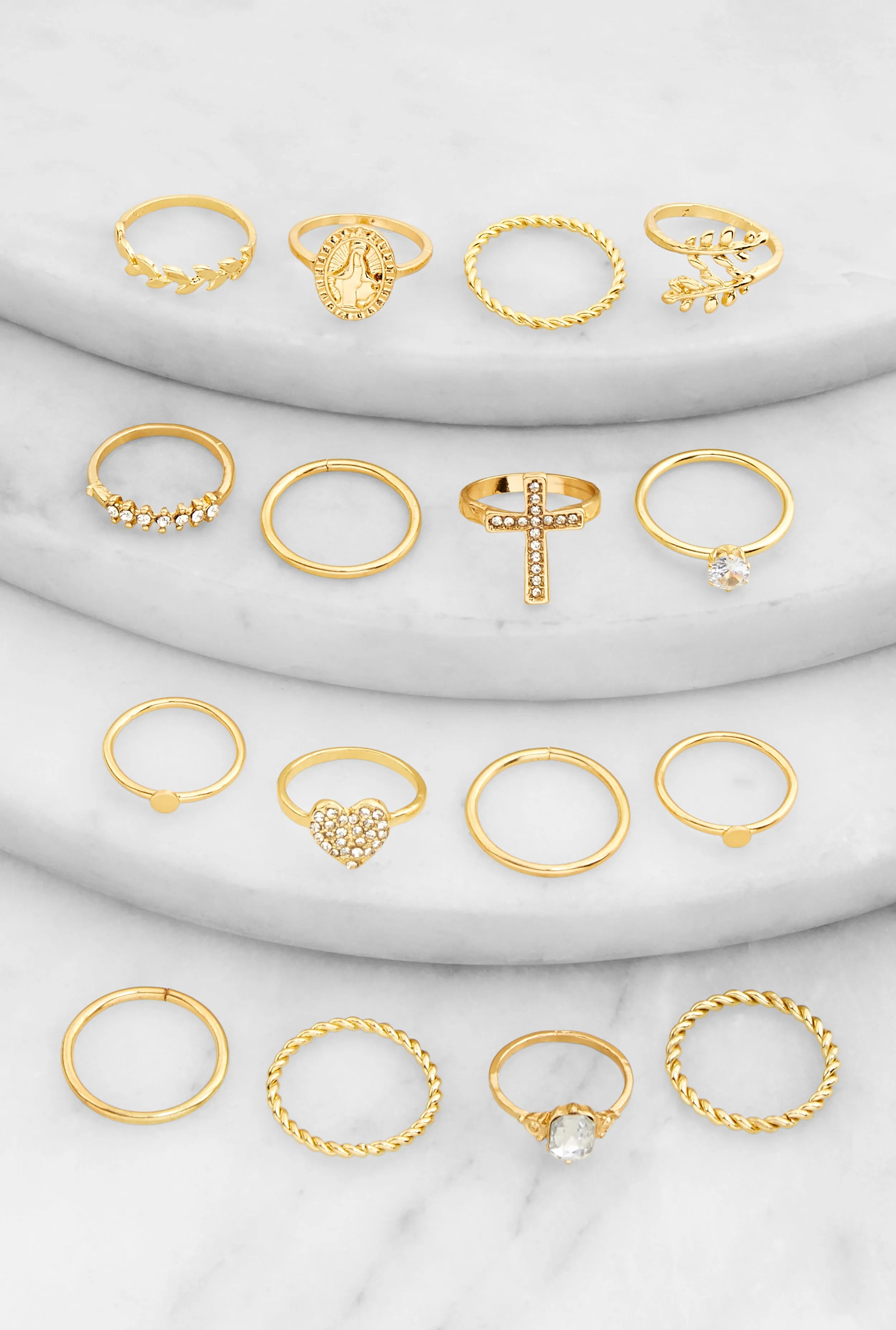 Assorted Cubic Zirconia Metallic Ring Set sold by Rainbow product image thumbnail 2