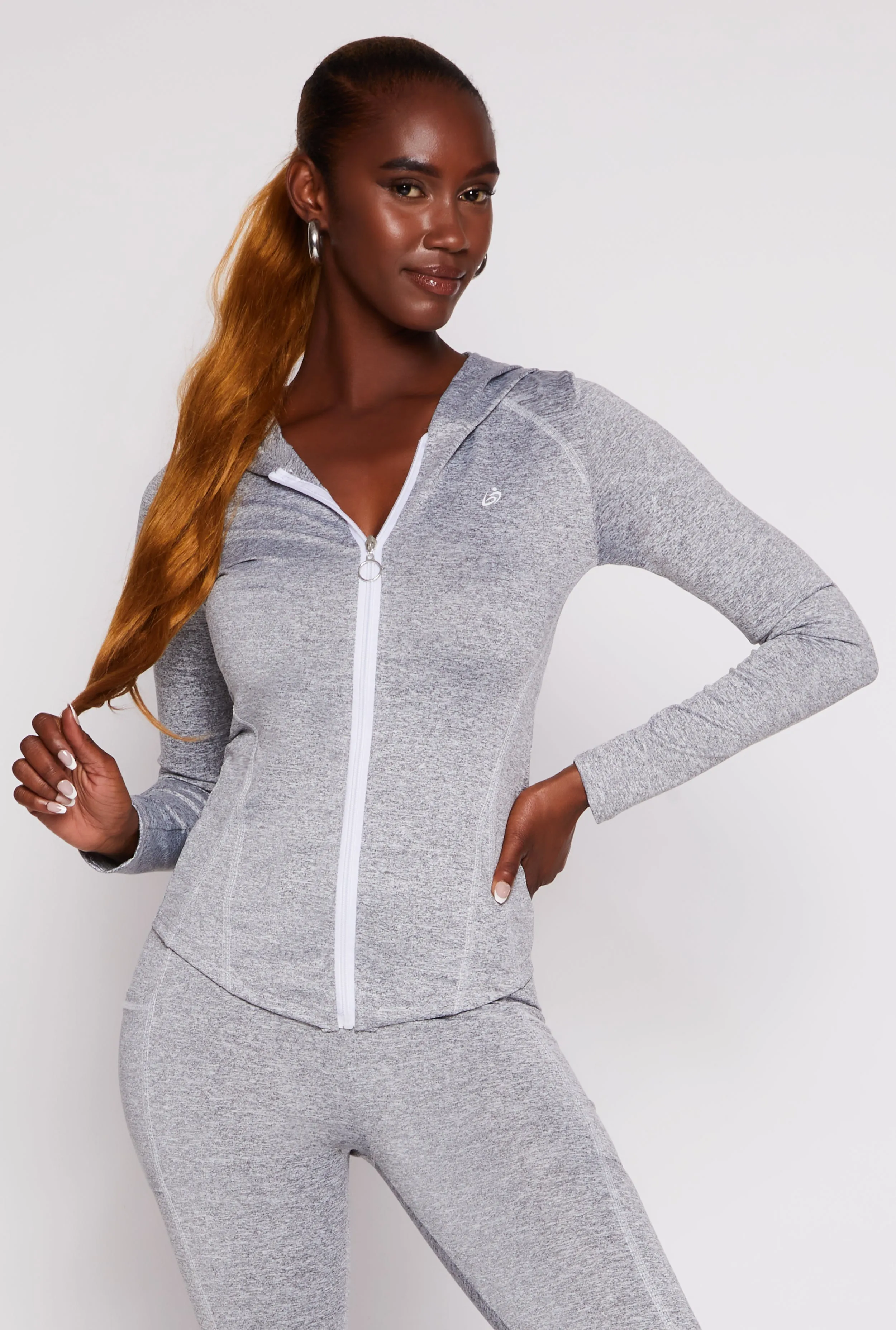 Decorative Stitch Hooded Track Jacket sold by Rainbow