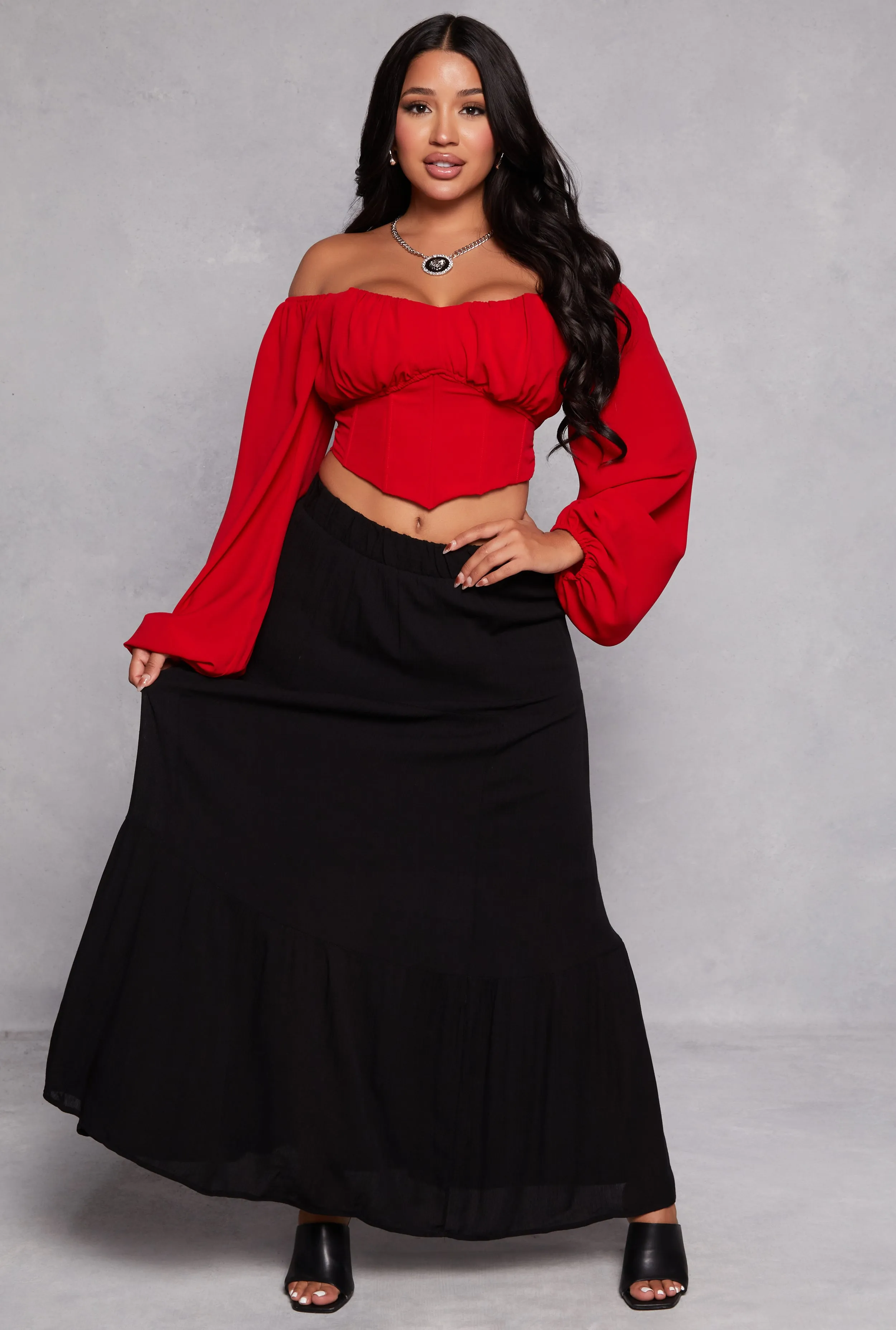 Tie Back Off the Shoulder Corset Top sold by Rainbow product image thumbnail 2